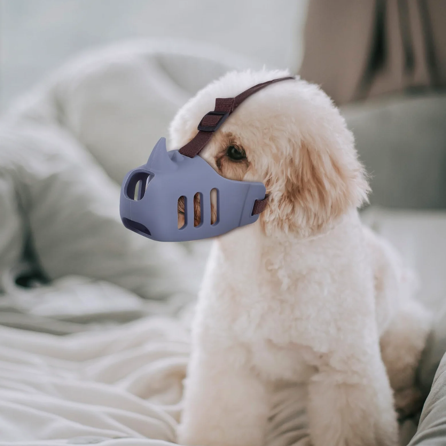 NUOBESTY 3 pezzi Museruola per Cani Regolabile in Silicone Morbido per Controllo Morsi Riduzione Abbaio e Prevenzione Ingestione Traspirante e Confortevole per Cani Piccoli Medi e Grandi