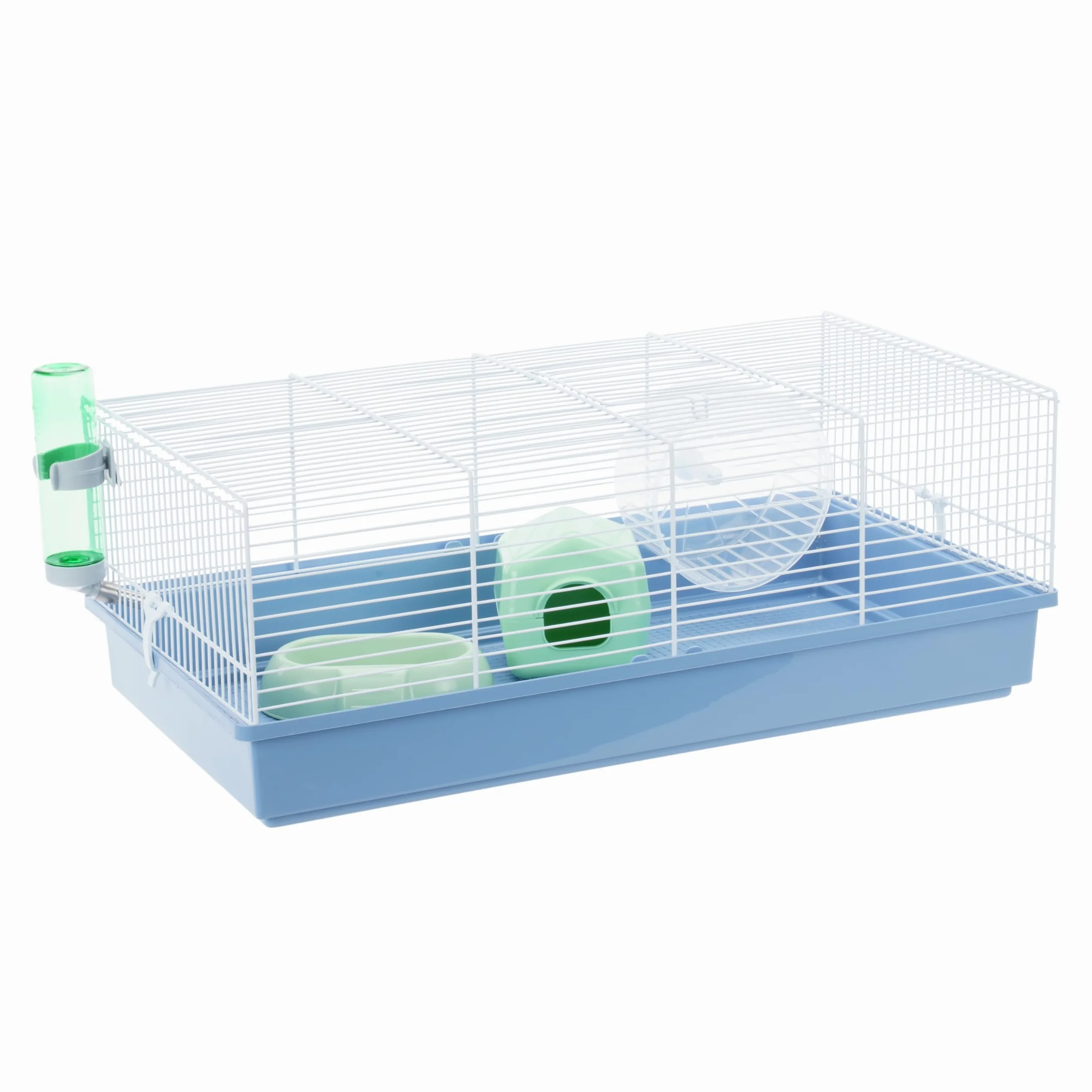 FERPLAST Gabbia Roditori CRICETI 11 per Criceti, in Metallo, Accessori inclusi: Mangiatoia, Beverino, Casetta, Ruota. 57,5x31xh21,5cm