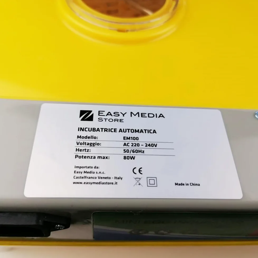 incubatrice Automatica EM100 capacità 98 Uova di Gallina faraona Anatra girauova Automatico