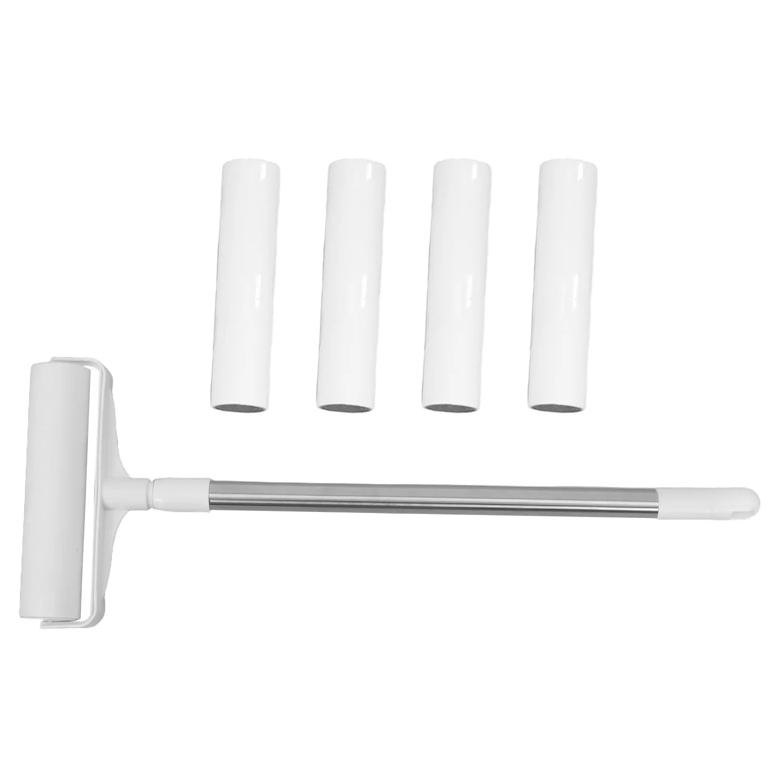 DOITOOL Rullo Levapelucchi per Peli di Animali Manico Lungo Ergonomico, Adesivo Potente per Rimozione Peli da Tappeti, Vestiti e Mobili, Set Ricariche per Uso Domestico e Viaggio