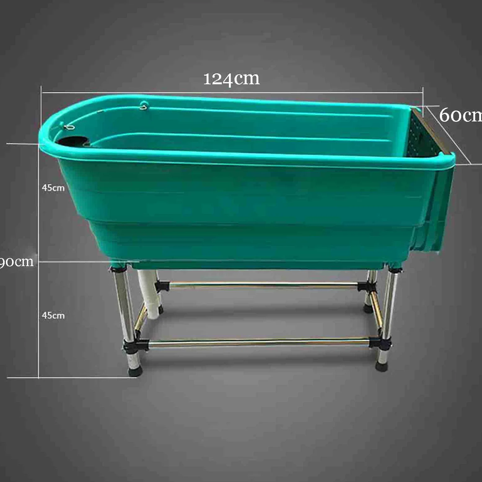 Vasca da Bagno in plastica per Cani di Piccola e Media Taglia Vasca da Bagno per Animali Domestici con Scala Mobile per Animali di Piccola e Media Taglia