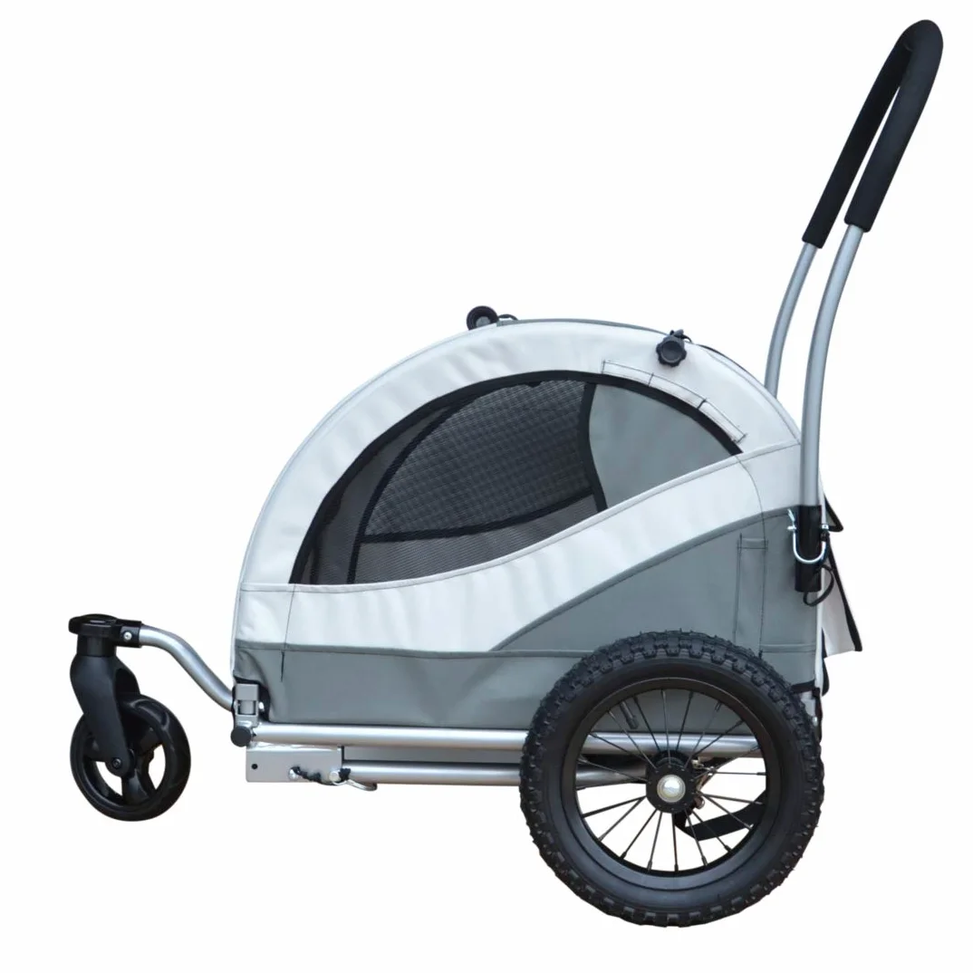 PAPILIOSHOP KUMA: Rimorchio Multifunzionale per Bici e Passeggino - Trasporto Sicuro di Cani, Gatti e Animali Domestici, Ideale per Escursioni, Campeggio e Attività All'Aperto