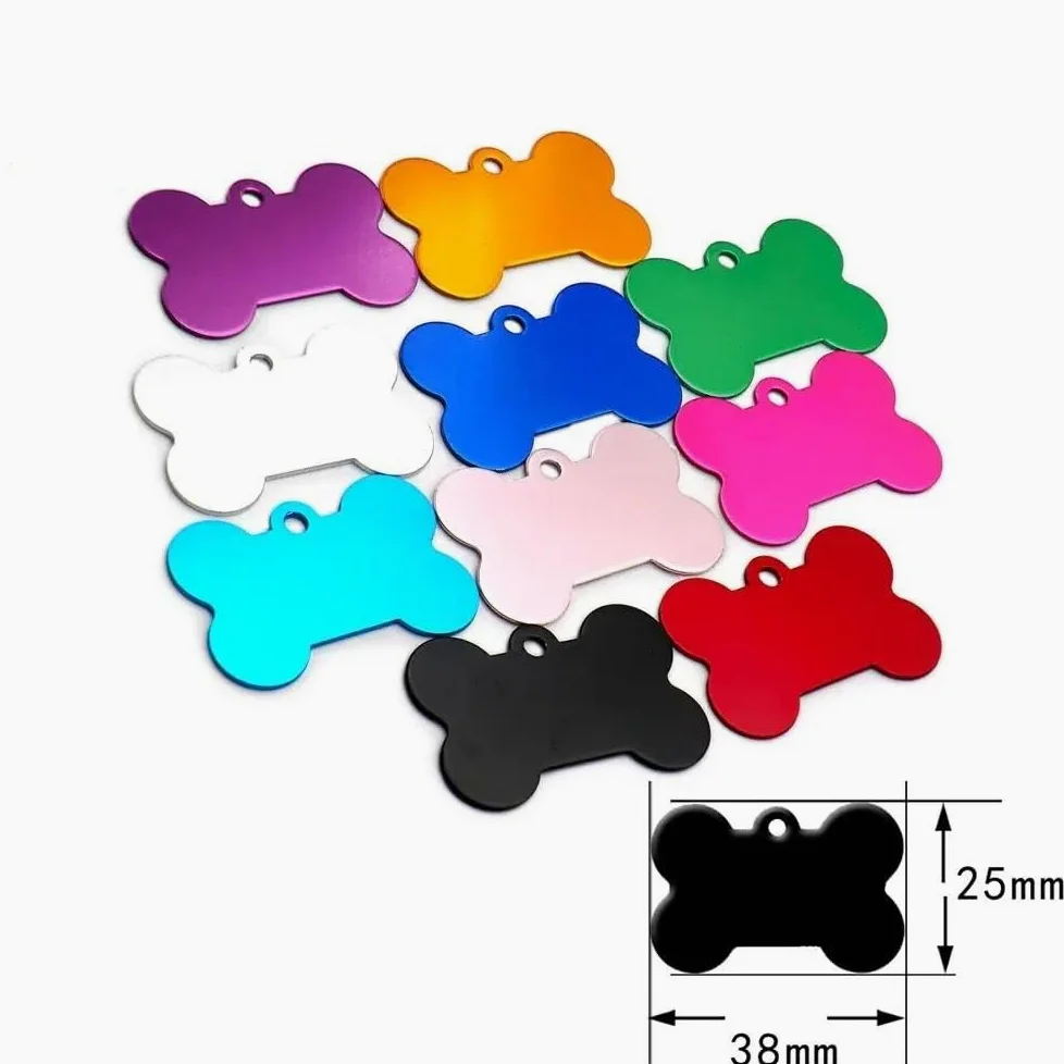 100 PZ Etichette Identificative Vuote Per Animali Domestici Etichette Fai Da Te Con Incisione Per Cani E Gatti Pendenti Con Etichette Identificative Per Animali Personalizzate In Alluminio Etic