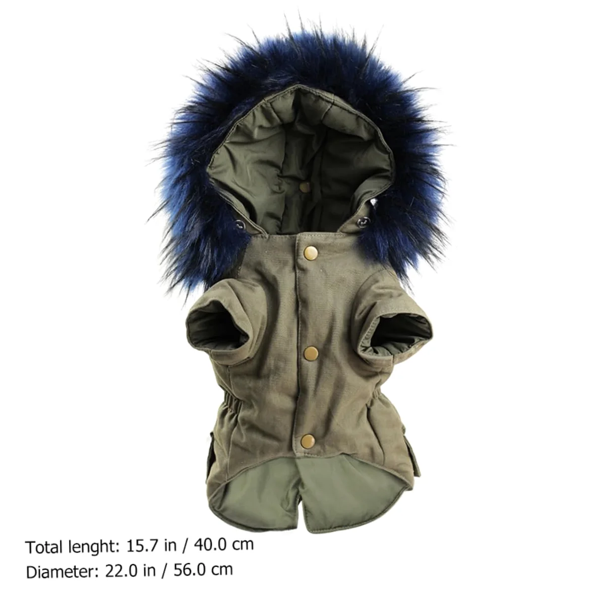 Didiseaon Felpe per Cani Calde in Cotone Cappuccio Costume Invernale per Animali Domestici Vestiti per Cuccioli Cappotto per Cani da Compagnia