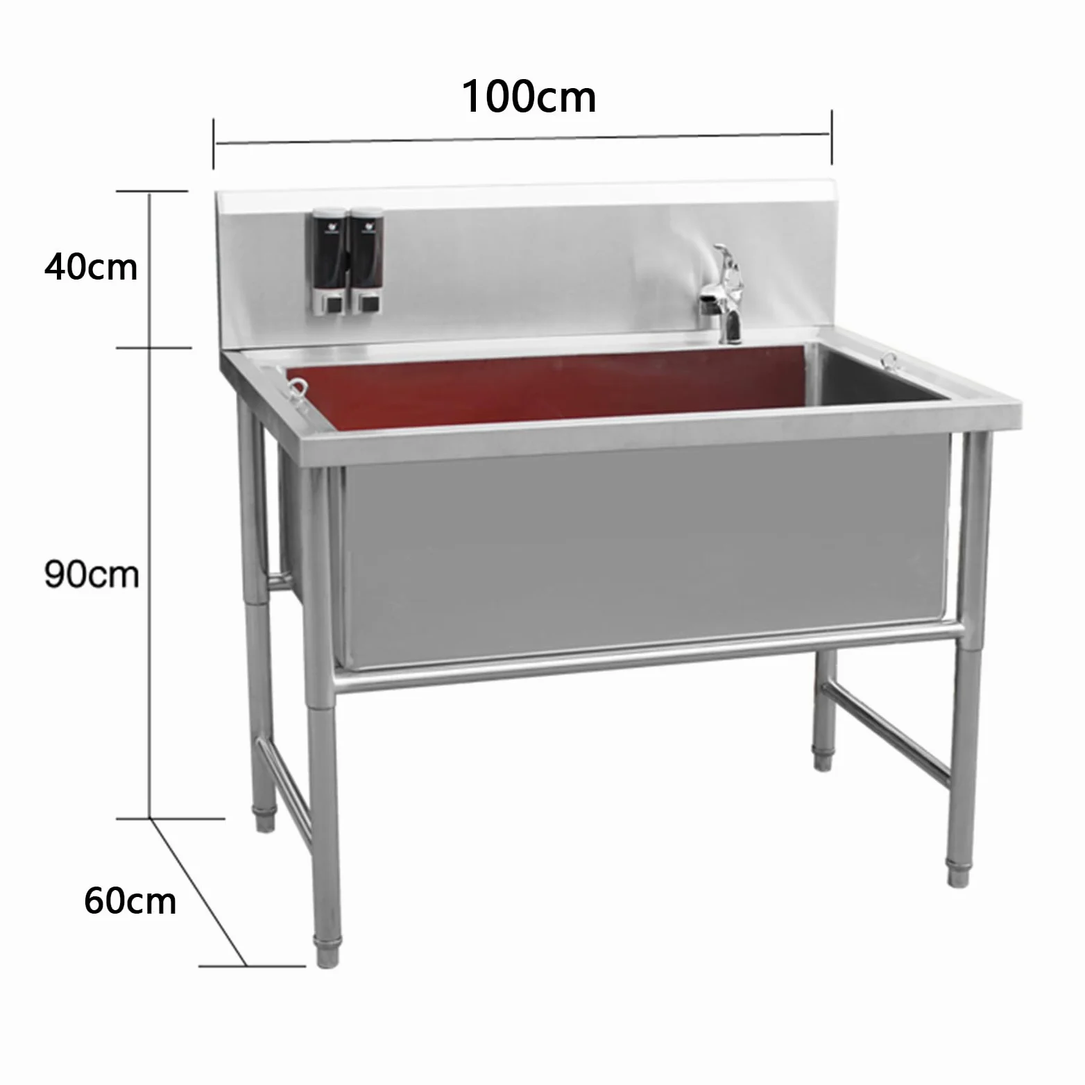 Vasca Per Toelettatura Cani, Vasca Da Bagno Professionale Per Cani In Acciaio Inossidabile, Con Accessori Per Rubinetti, Stazione Di Lavaggio Per Cani, Stazione Di Lavaggio Per Cani Per La Casa(100*60