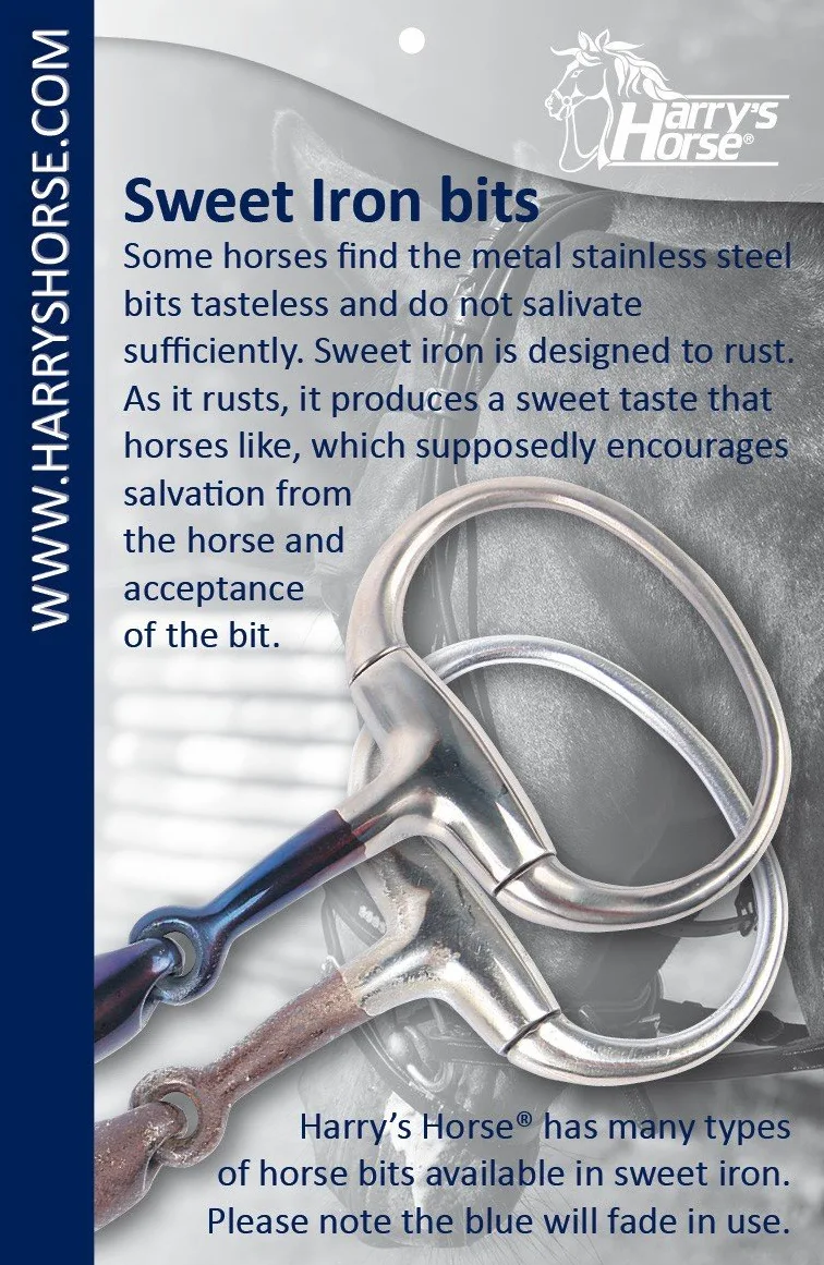 Harry's Horse Doppio Snodo Horse briglia anatomico Sweet Iron 14 mm