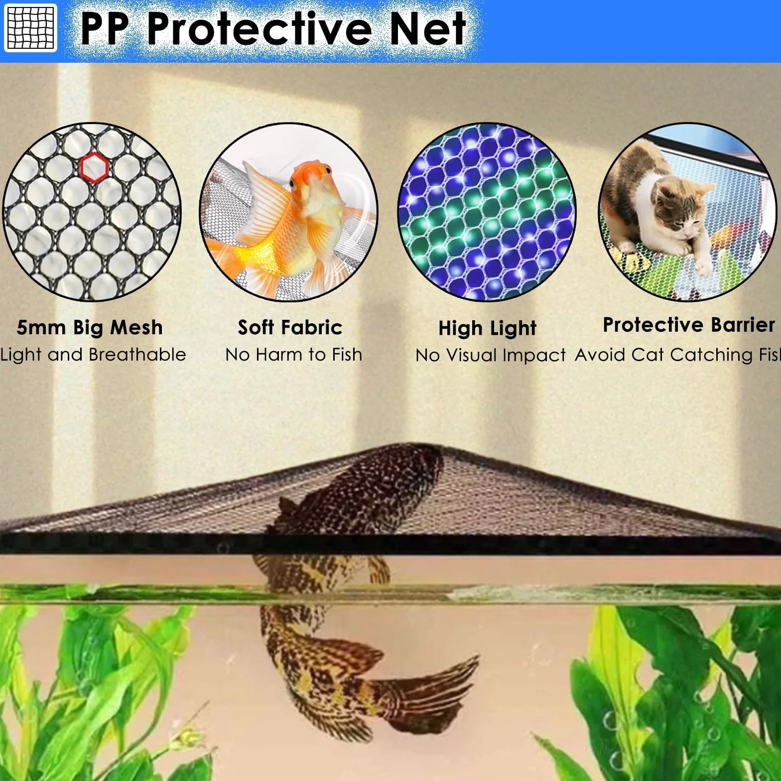 PEYNIR Coperchio Acquario Coperchio in Rete per terrario e Acquario, Coperchio per Acquario Fai da Te/Rete Anti-Salto con Bordi magnetici, Rete di Ventilazione(L39.4xW11.8in/100x30cm)