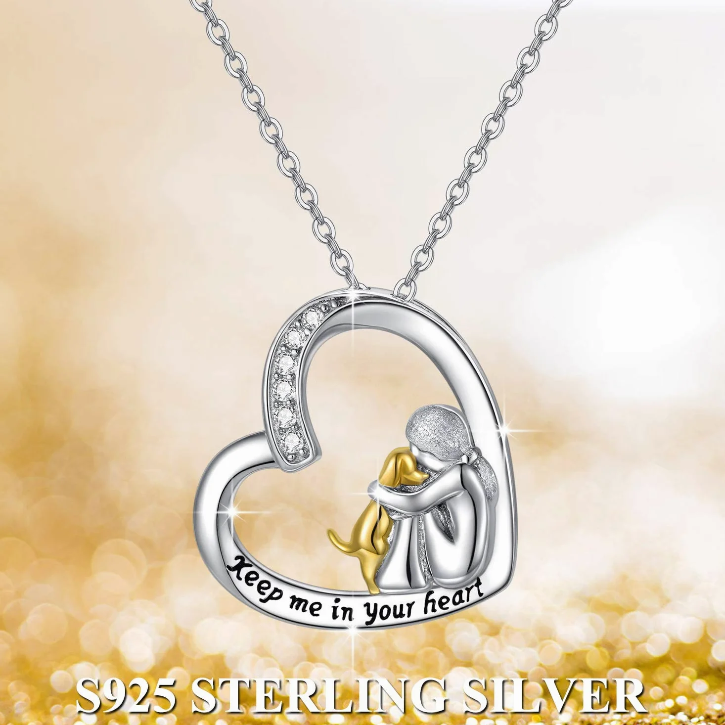 Collana con ciondolo a forma di cane, in argento Sterling 925, per ceneri e ceneri, regalo commemorativo a tema cane