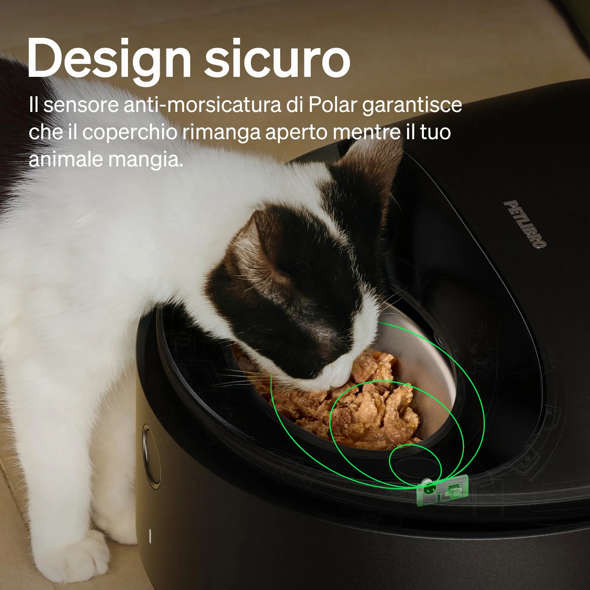 PETLIBRO Mangiatoia automatica per gatti con ciotola in acciaio inox lavabile in lavastoviglie, macchina per cibo umido con raffreddamento a semiconduttore, 2,4 GHz Wi-Fi Smart App, 3 giorni di vera