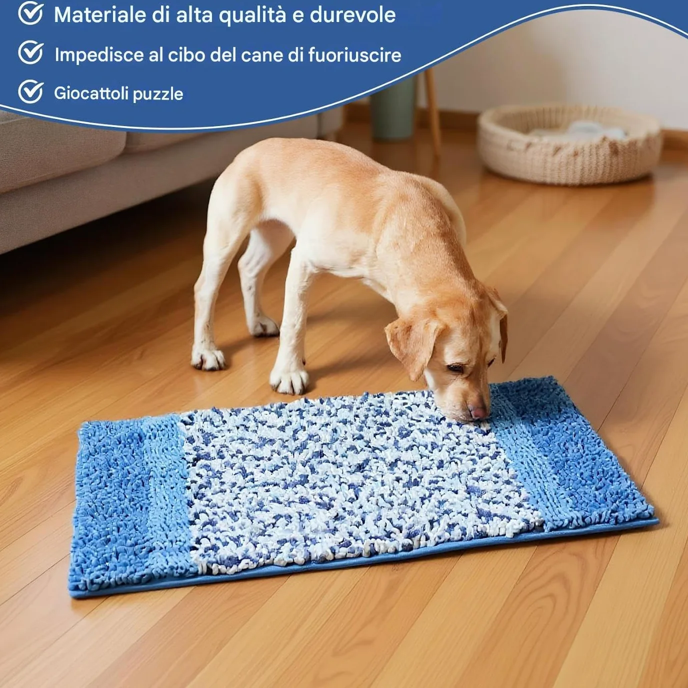 Tappetino Sniffing Per Cani Distributore Di Premi Arricchimento Per | Tappetino Puzzle Snuffle Alimentatore Lento Cuccioli Accessorio Addestramento Cani Piccoli