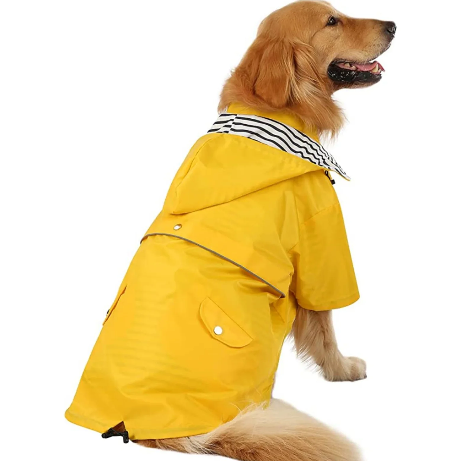 Impermeabile per cani, Impermeabile for cani da compagnia, impermeabile for cani, con cappuccio, regolabile, elegante, con cappuccio rimovibile for cani