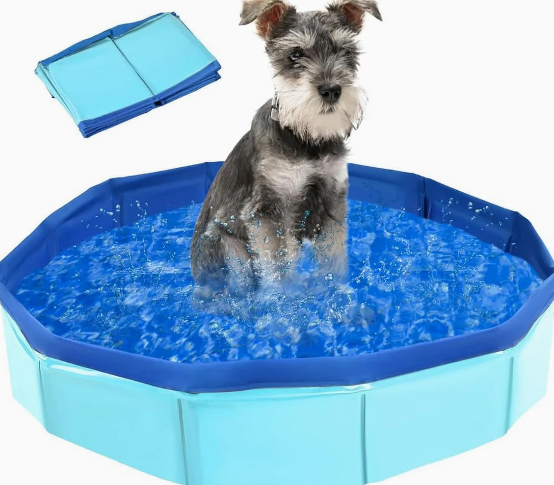 Piscina Per Cani Grandi PVC 2-in-1 | Solida e sicura. Come piscina cani resistente graffi, batte altre piscine per cani nelle giornate in giardino.