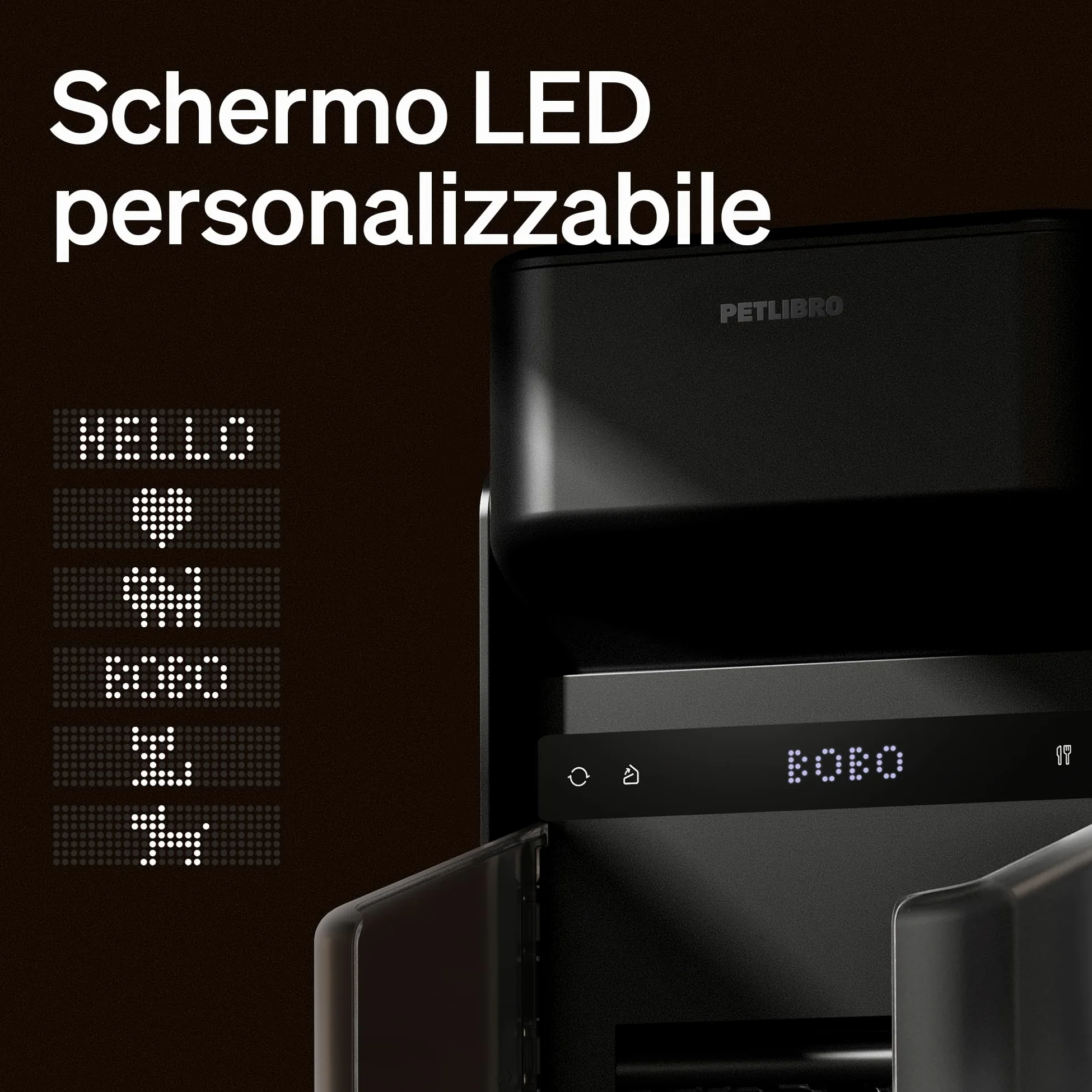 PETLIBRO Distributore automatico di cibo per gatti RFID 5G Wi-Fi, distributore automatico di cibo per gatti con sensore Collar, distributore automatico per gatti con app, 1-10 pasti, 3L, nero