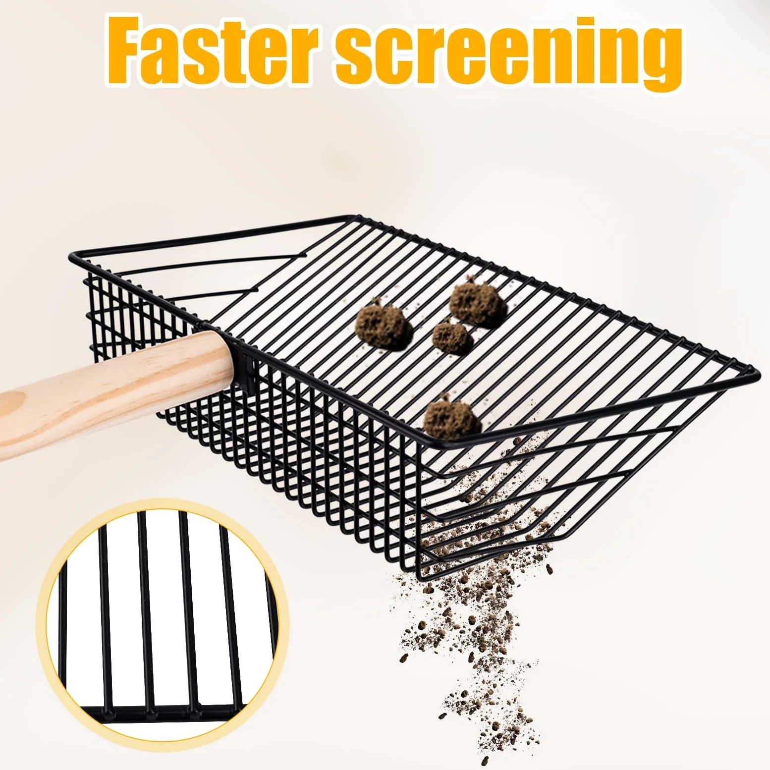 Gosknor Paletta Lettiera Pollo, Strumento Pulizia Pollaio in Acciaio Inossidabile 3 in 1 Strumento Staccabile Paletta Lettiera Pollo Manico Lungo Paletta per Escrementi di Pollo Accessori Pollaio