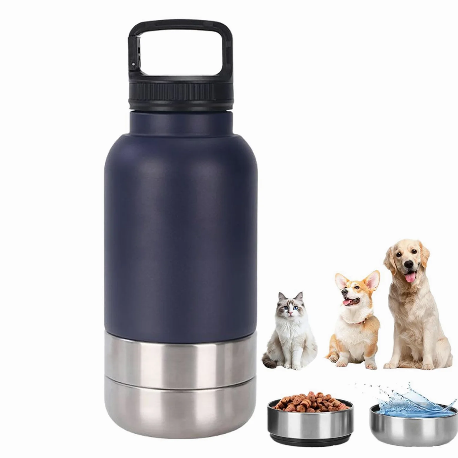 Borraccia Acqua Portatile Animali 1520 ml Contenitore D'Acqua Per Animali | Borraccia Cuccioli Con Per Viaggi Campeggio Outdoor Escursionismo Picnic Passeggiate Dormitorio Appartamento