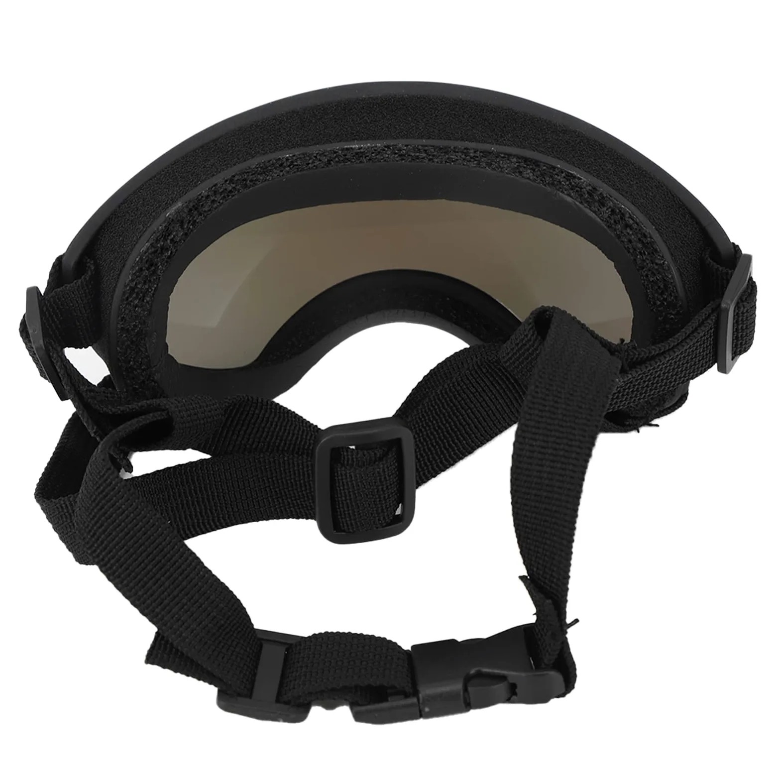 Occhiali per Cani, Occhiali da Sole per Cani di Grandi Dimensioni Design Elegante Design con Fibbia Resistente Protezione UV Lente per PC con Custodia e Borsa per Gli Sci (Lente Blu)