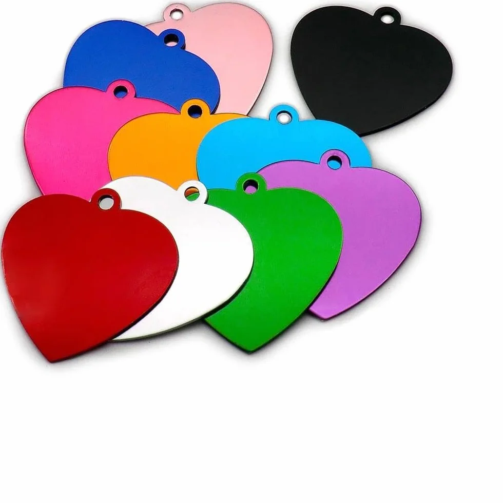 100 PZ Etichette Identificative Vuote Per Animali Domestici Etichette Fai Da Te Con Incisione Per Cani E Gatti Pendenti Con Etichette Identificative Per Animali Personalizzate In Alluminio Etic