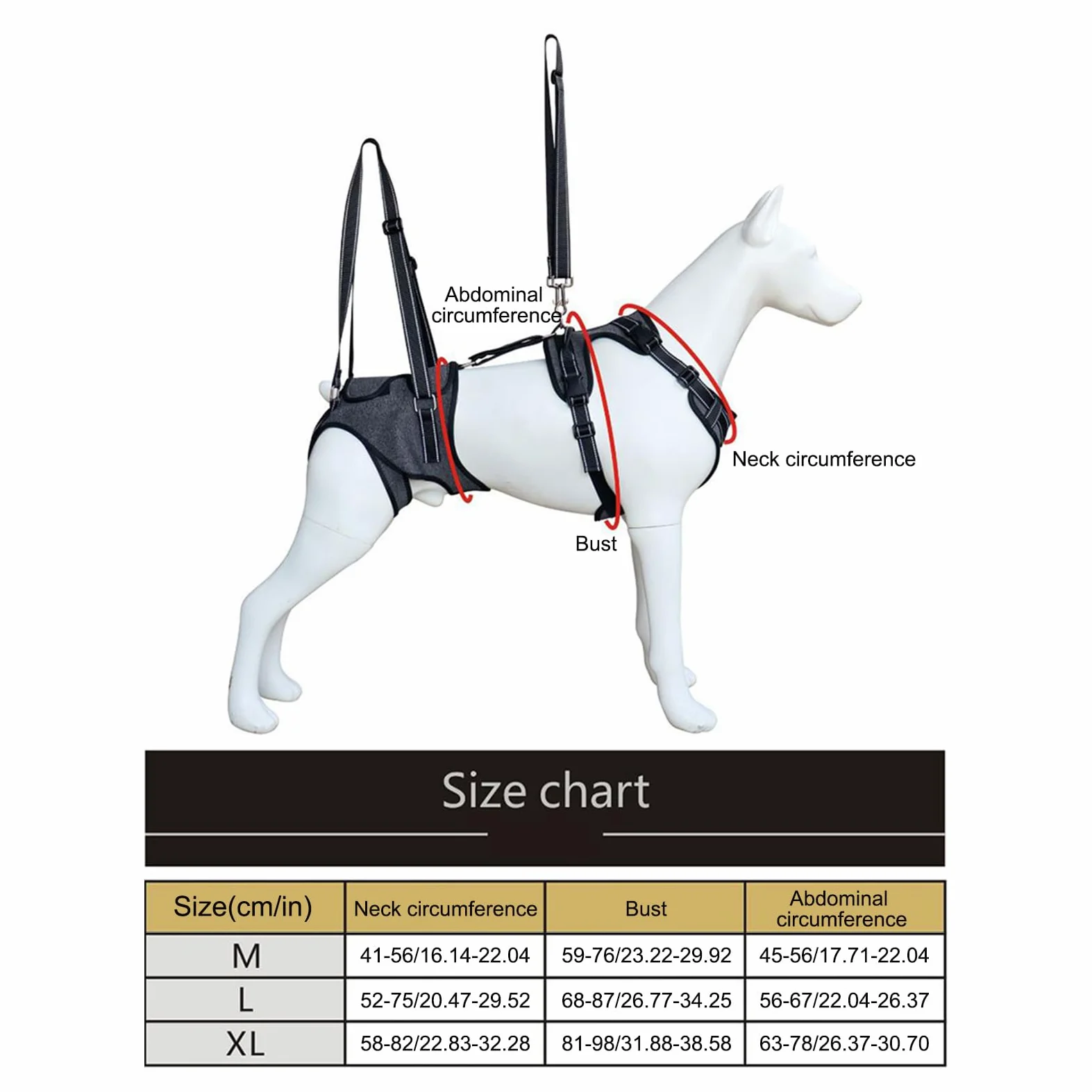 Imbracatura di sollevamento Gilet Regolabile Di Supporto Per Il Trasporto | Gilet assistenza mobilità cani con maniglia Riabilitazione Addestramento Uscite Veterinario Scale