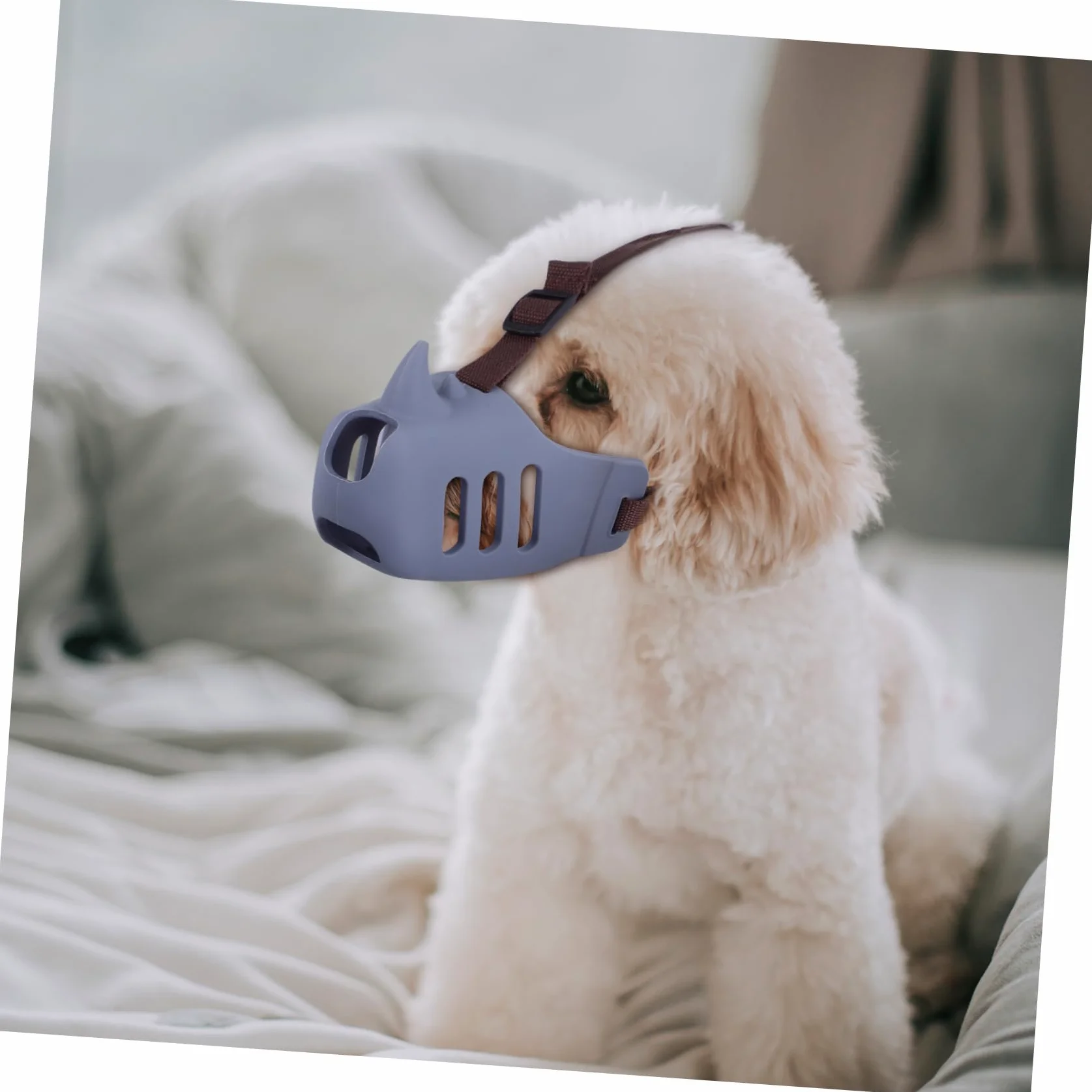 Kisangel Museruola per Cani 3 Pezzi in Silicone Morbido, Antiabbaio e Antizona, per Cani Medi e Grandi, Design Traspirante e Confortevole per Uso Quotidiano