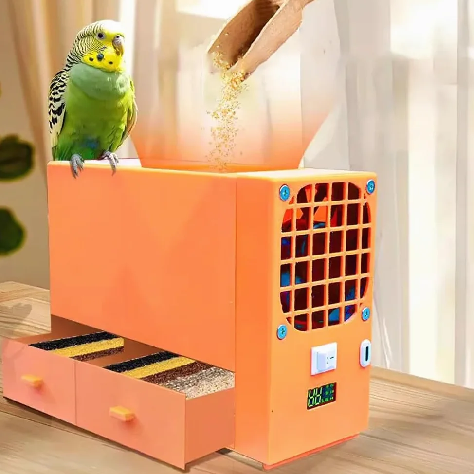 Mini Soffiatore Elettrico per Cereali, Soffiatore per Mangime per Uccelli Domestici, Per Alimenti Type-C 5V