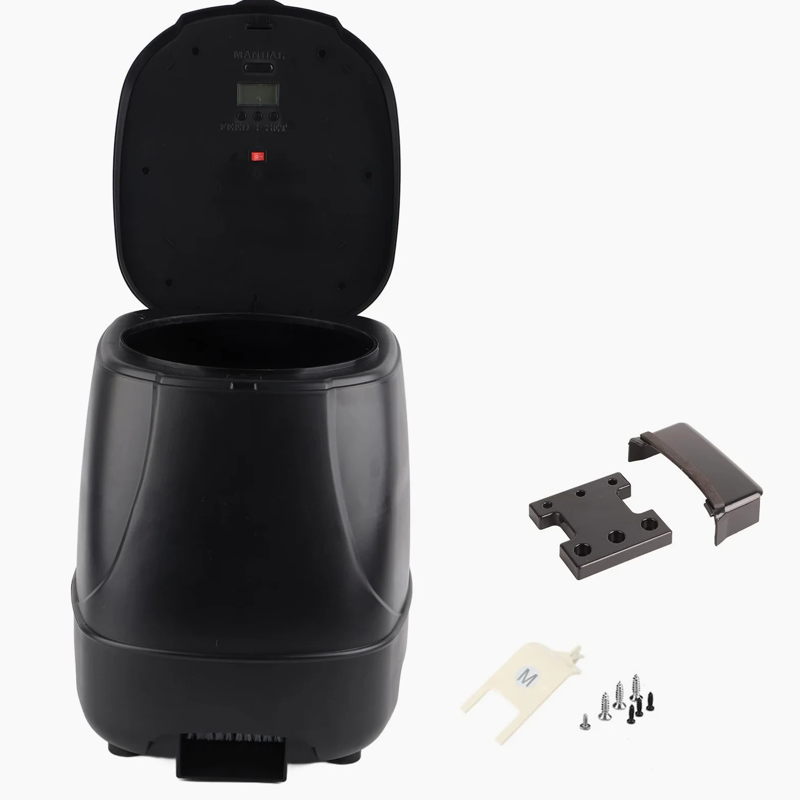 Haofy Distributore Automatico di Mangime per Pesci, Timer, Ampia Gamma di Alimentazione per Acquari da Laghetto, Automatico Intelligente con Timer per Qualsiasi Ora