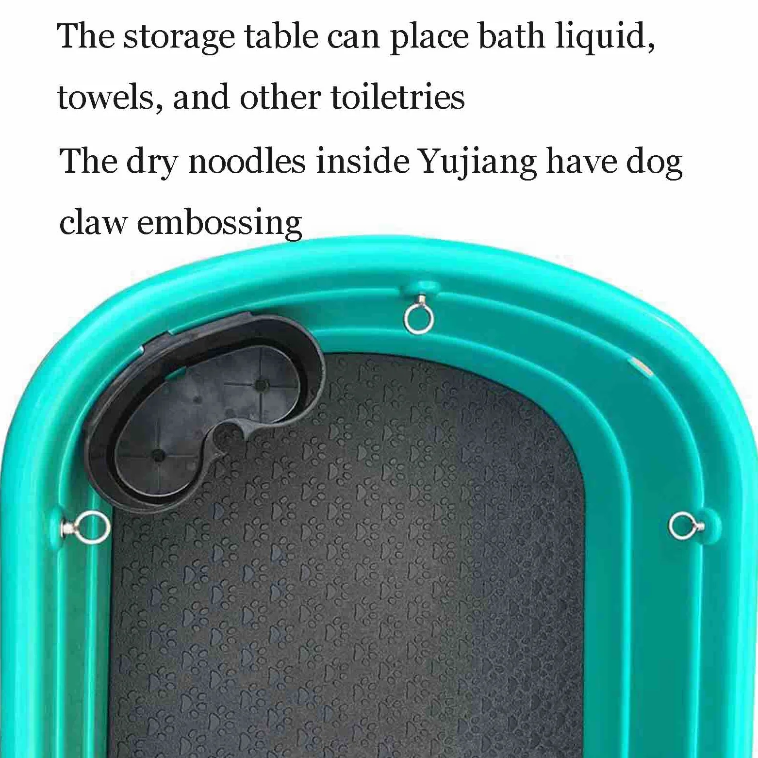 Vasca da Bagno in plastica per Cani di Piccola e Media Taglia Vasca da Bagno per Animali Domestici con Scala Mobile per Animali di Piccola e Media Taglia