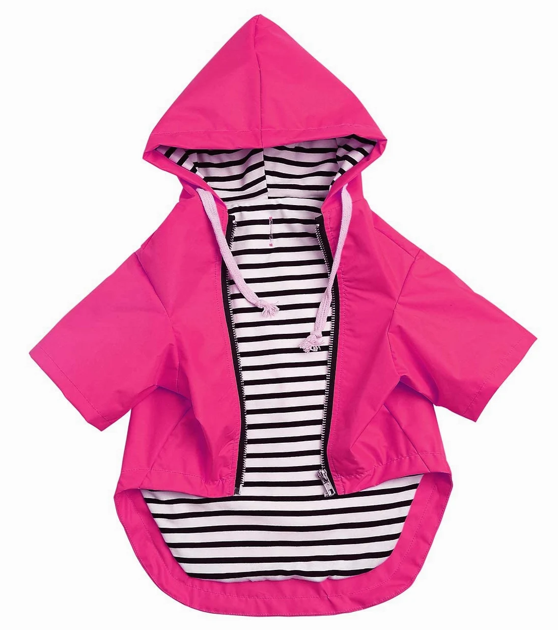 Impermeabile per Cani con Cappuccio, Impermeabile/Pioggia, Coulisse Regolabile, Design Tascabile, Elegante Impermeabile per Cani di Alta qualità (Pink XX)