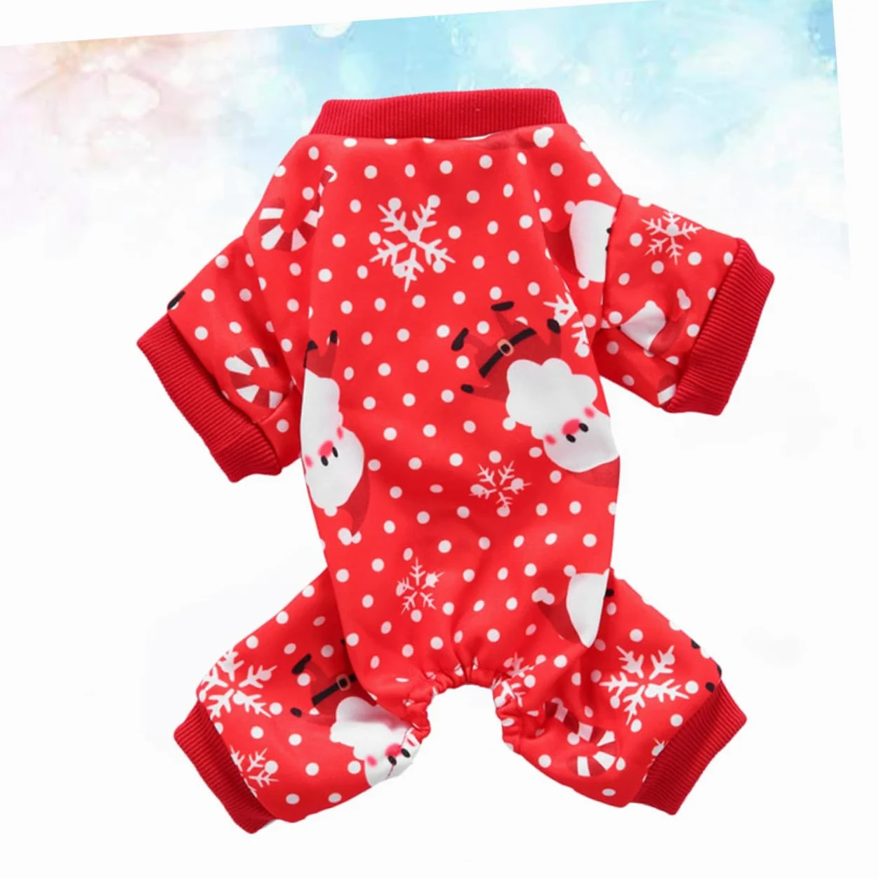 HMJGDHX 2 Pezzi Vestito Natalizio per Cani Tuta Invernale per Animali Domestici Design Confortevole Vestiti per Animali Domestici Rossi per la Stagione Fredda