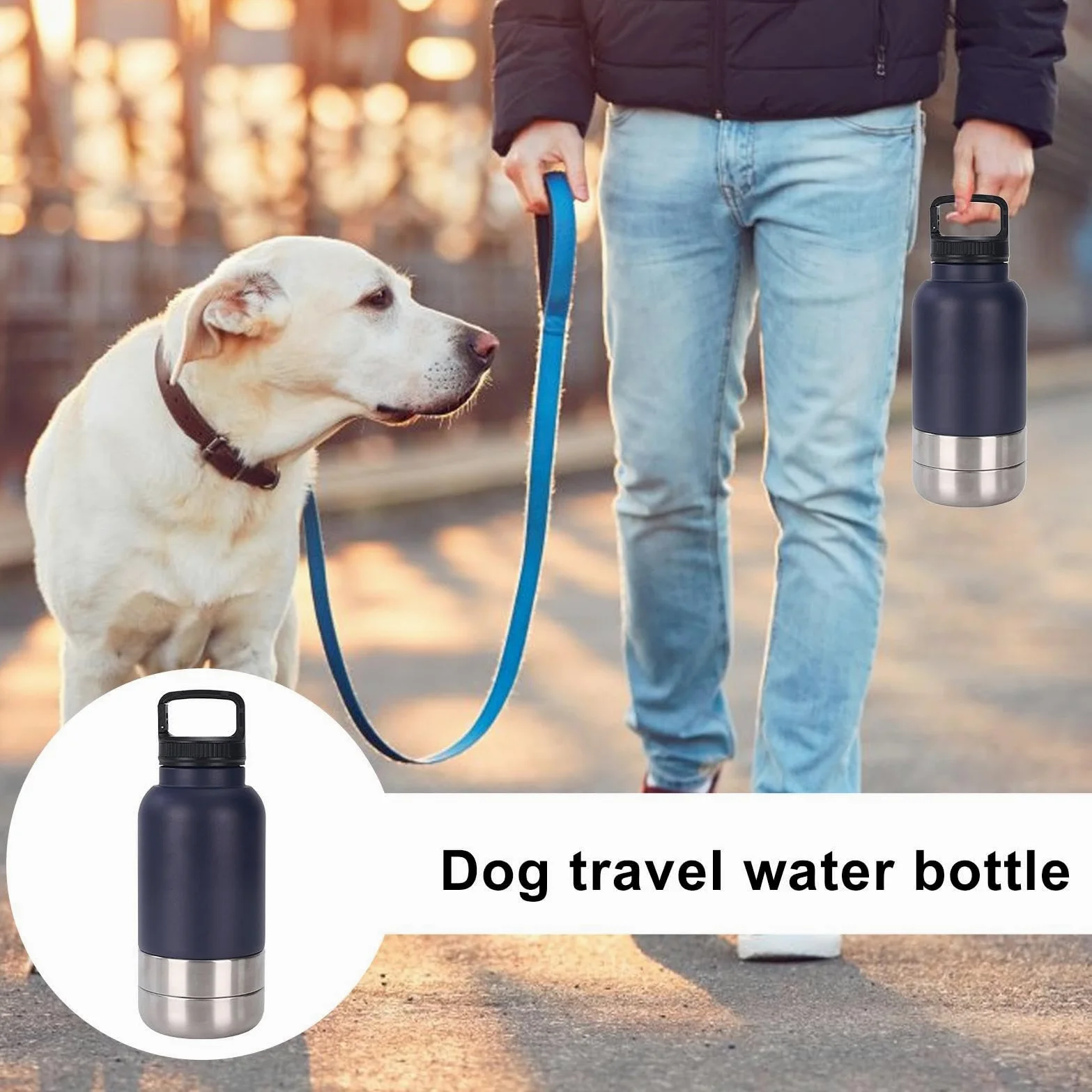 Borraccia Acqua Portatile Animali 1520 ml Contenitore D'Acqua Per Animali | Borraccia Cuccioli Con Per Viaggi Campeggio Outdoor Escursionismo Picnic Passeggiate Dormitorio Appartamento