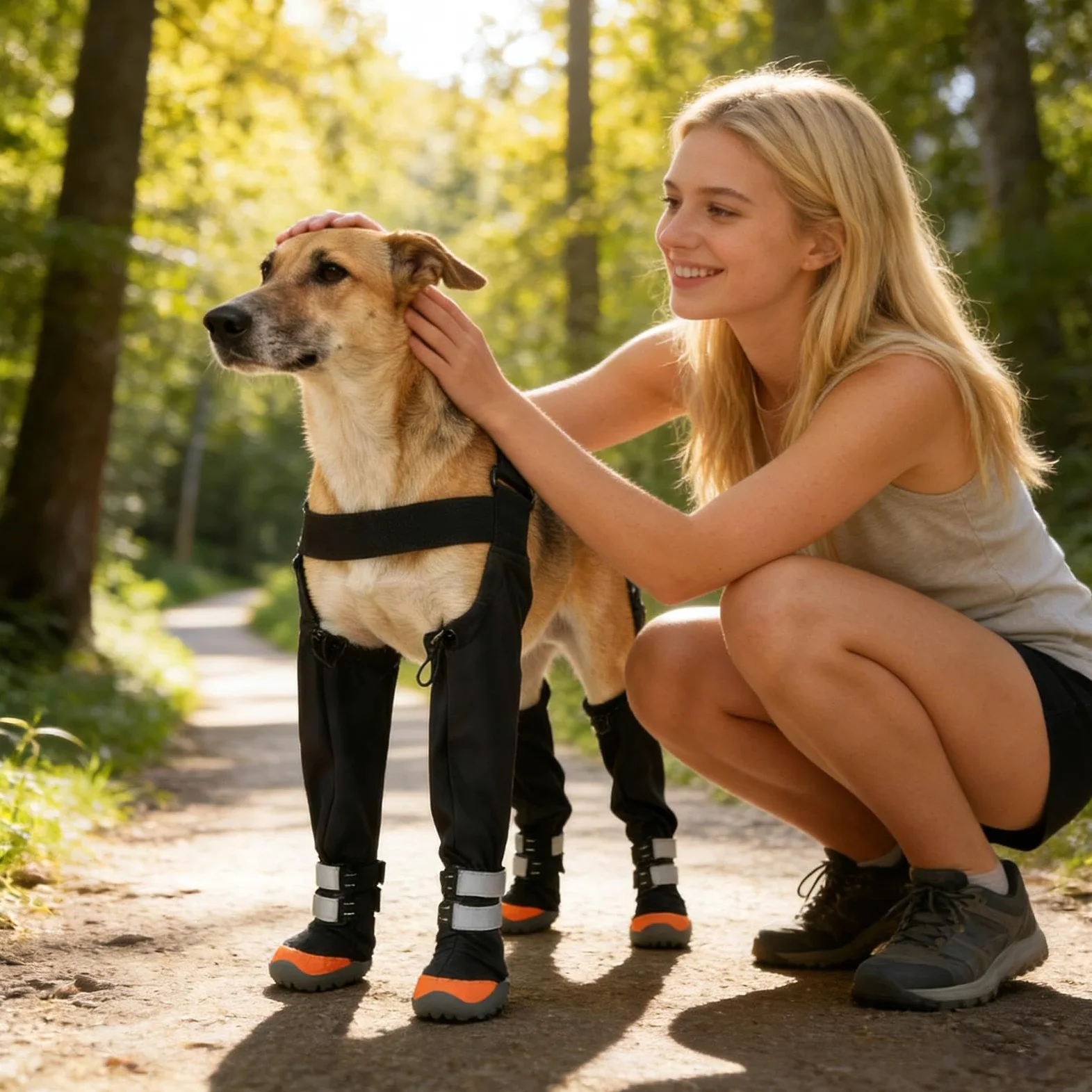 Stivaletti Regolabili per Cani Proteggi Zampe Impermeabili | Bretelle Regolabili per Cani con Striscia Riflettente Per Zampe, Passeggiate all'Aperto su Neve, Inverno