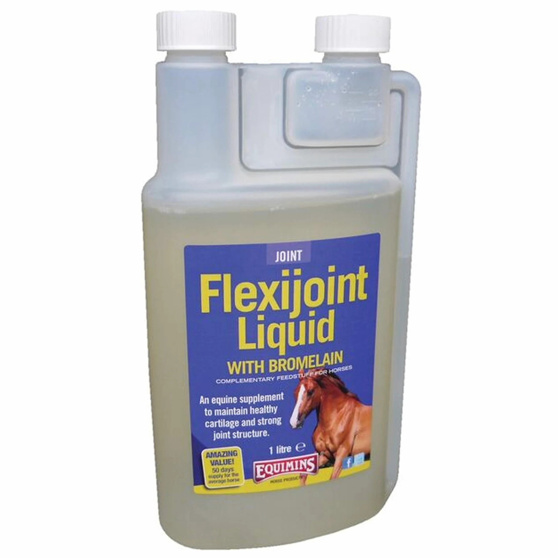 Equimins Eqs0102, Flexijoint Liquido con Bromelina Unisex, Trasparente, 1 l