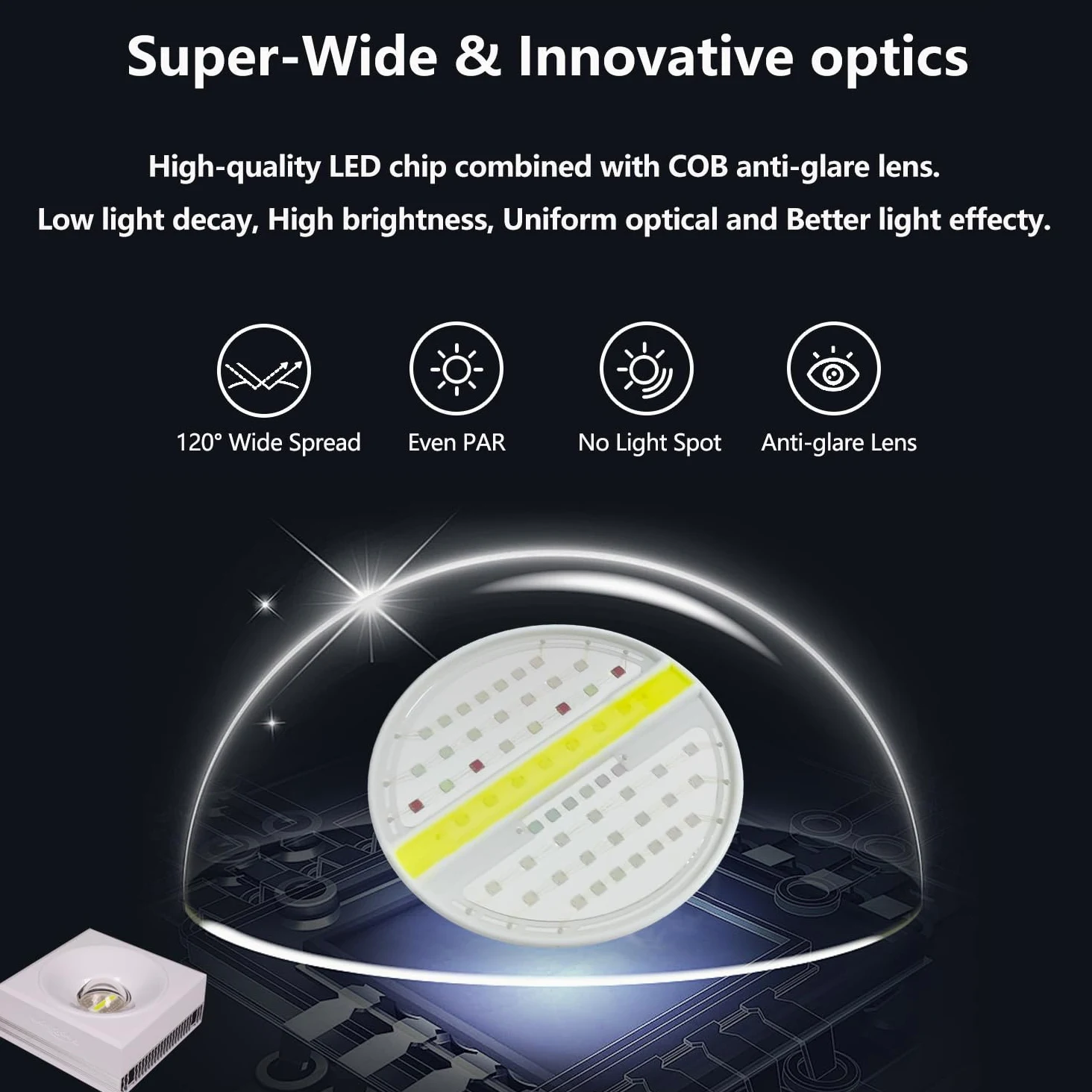 PopBloom RL60 Acquario LED Reef Light, Smart-APP controlla spettro completo LED marino per acquari di corallo di acqua salata
