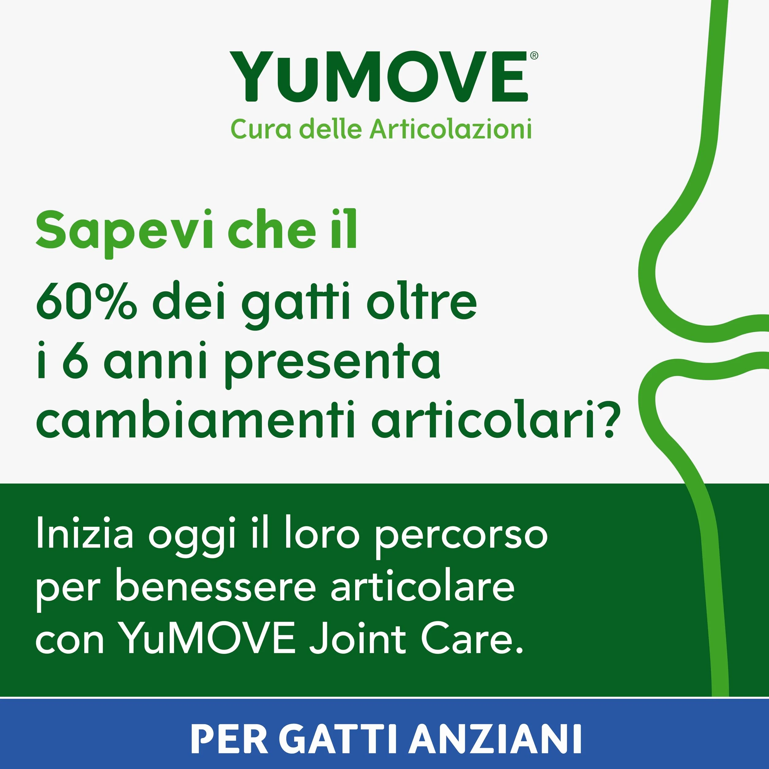 YuMOVE Integratore Articolazioni Gatti 8+ Anni - 60 Capsule Da Spolverare - In Attesa di Brevetto 100mg di Cozza Verde ActivEase per Capsule - Joint Care Gatti Articolazioni Glucosamina & Condoitina