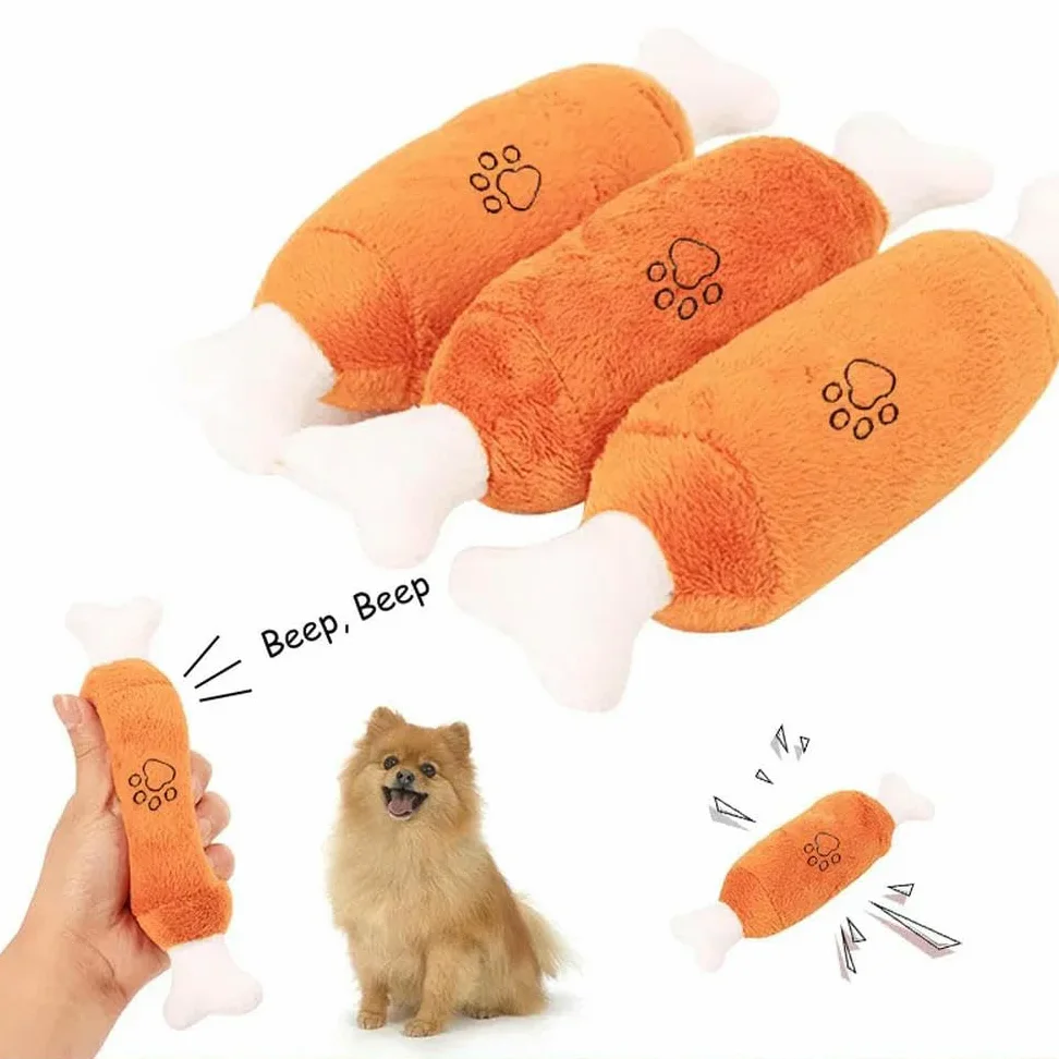 Giocattoli per cuccioli, Giocattoli for cani a forma di osso, peluche for cuccioli, giocattoli da masticare con squittio, for compagnia, for giocare e pulire i denti, 2 pezzi 02(2)