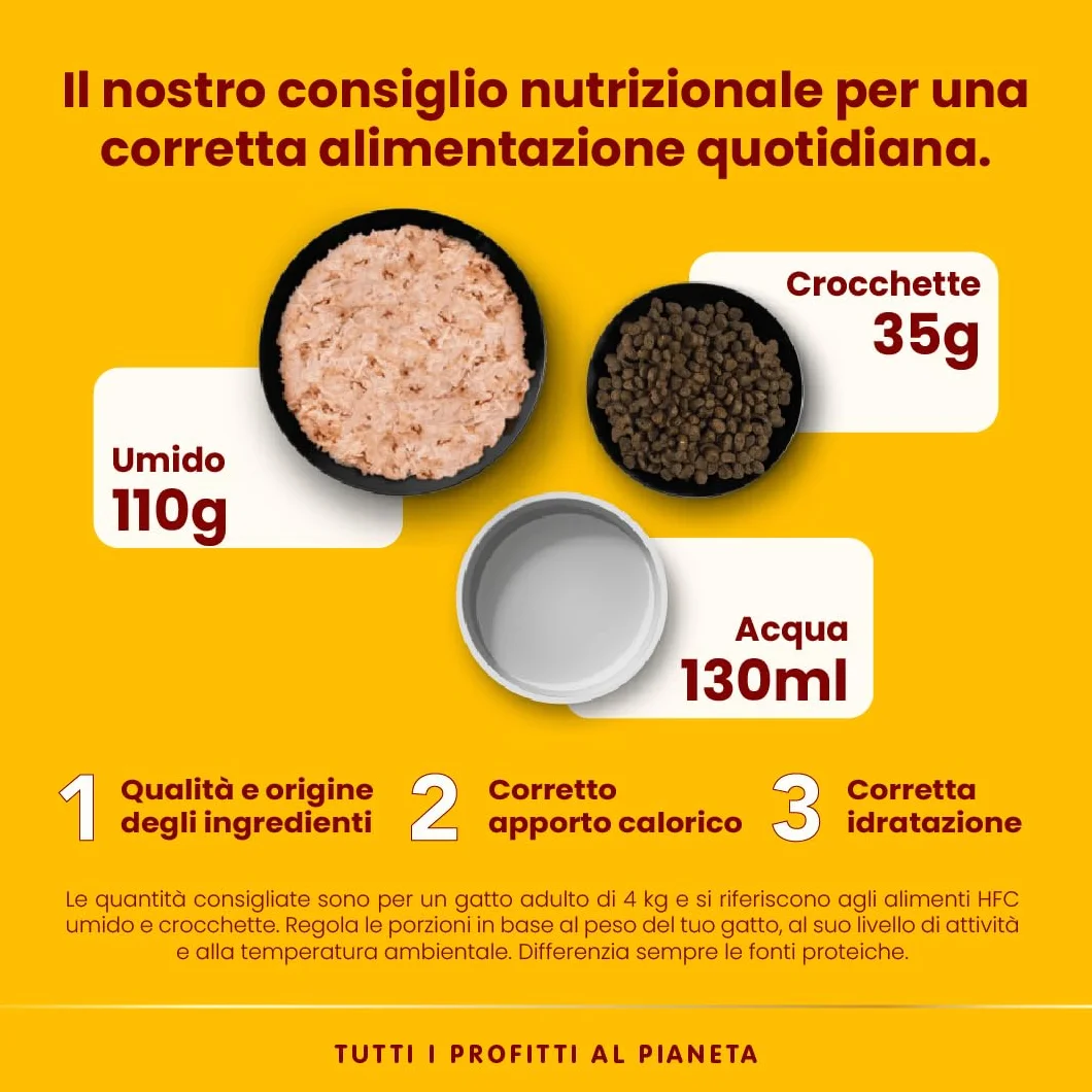 Almo Nature HFC Mousse, Alimento Umido per Gatti - Pollo con Zucca - 70g, Confezione da 24