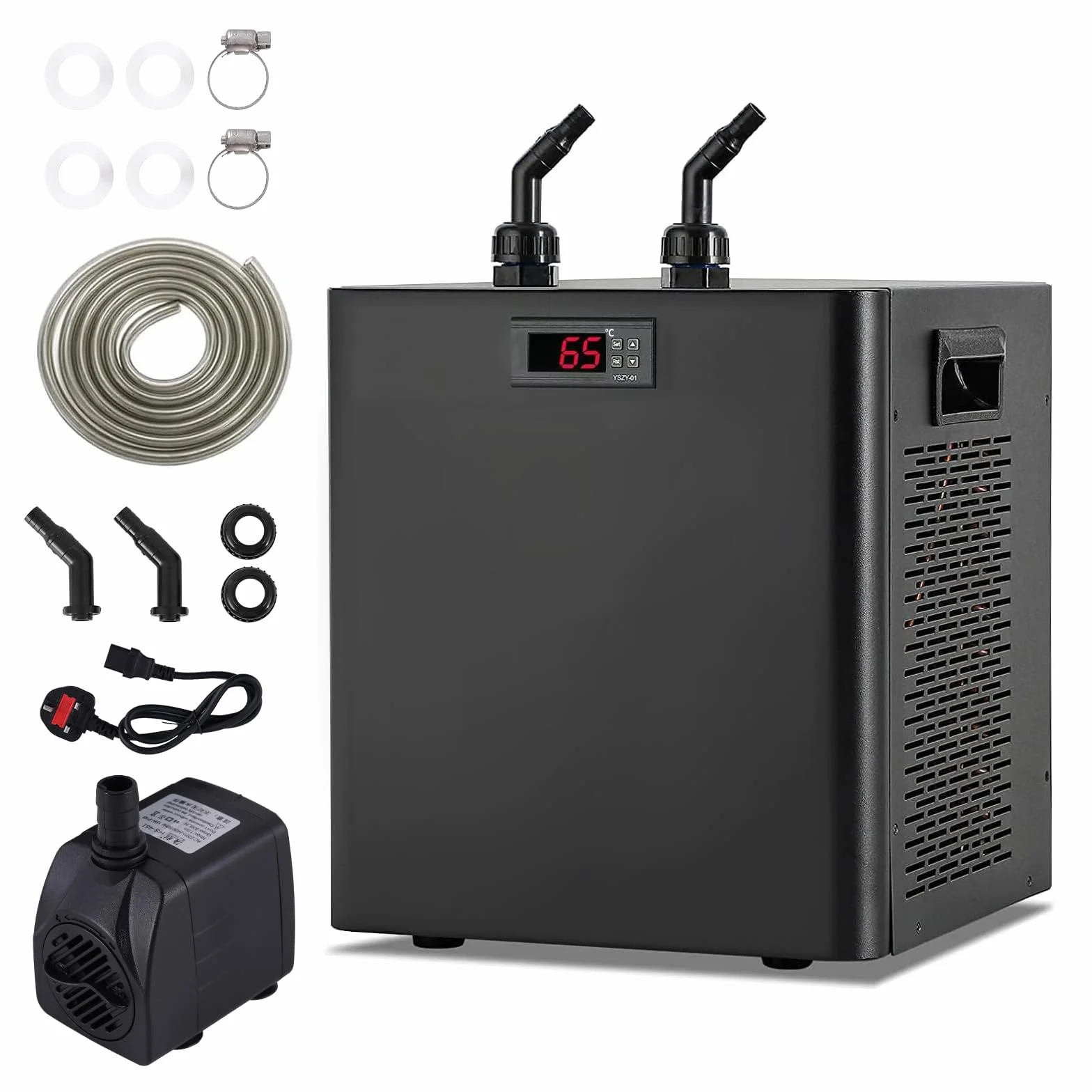 BAOSHISHAN Acquario refrigeratore d'acqua refrigeratore 300l refrigeratore bonus pompa kit serbatoio di pesce refrigeratore per acqua dolce/salata erbacce meduse corallo