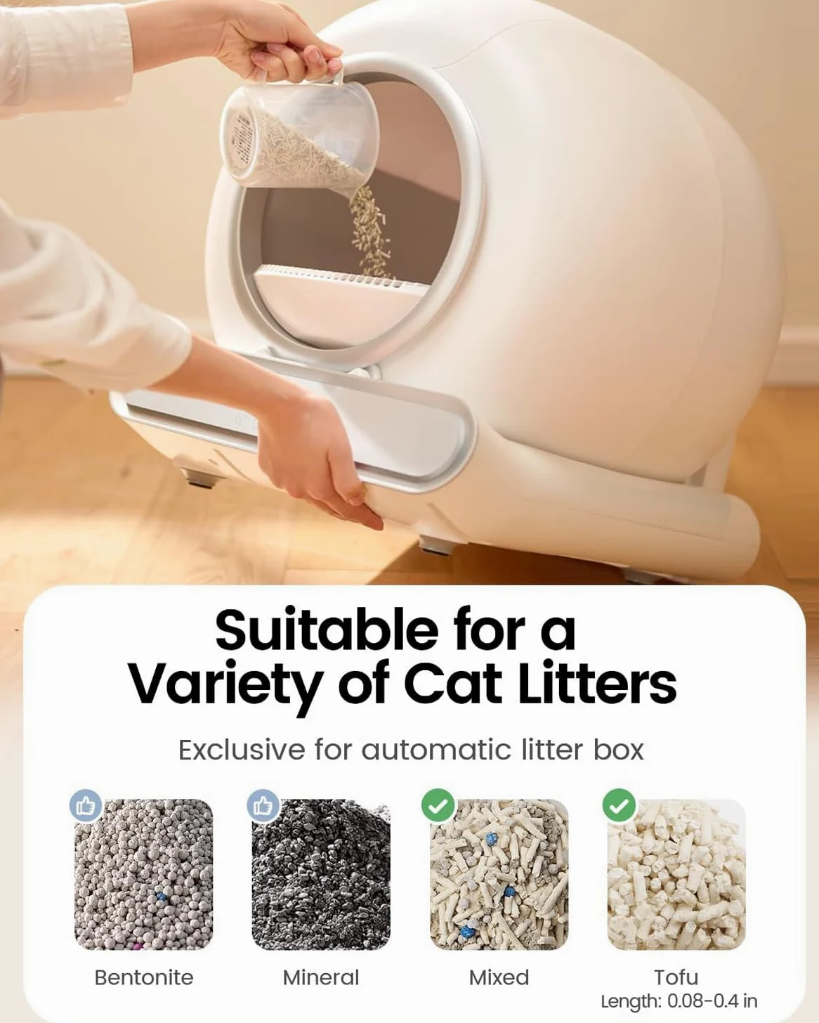Lettiera Gatto Autopulente Grande 65L, Controllo APP Wi-Fi, Lettiera Automatica Intelligente per Gatti Multipli, Sicurezza Anti-Incastro, Silenziosa, Controllo Professionale Odori per Chat
