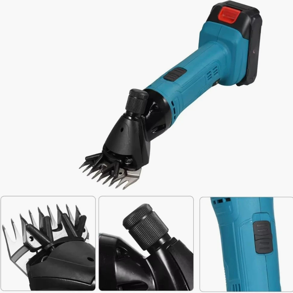 A.M.C. Tosatrice per Pecore Professionale Tosatrices per Pecore Tosatrice Elettrica A Batteria 6 Velocità Regolabili con 2 Batterie per Pecores Capre Alpaca E Bovini