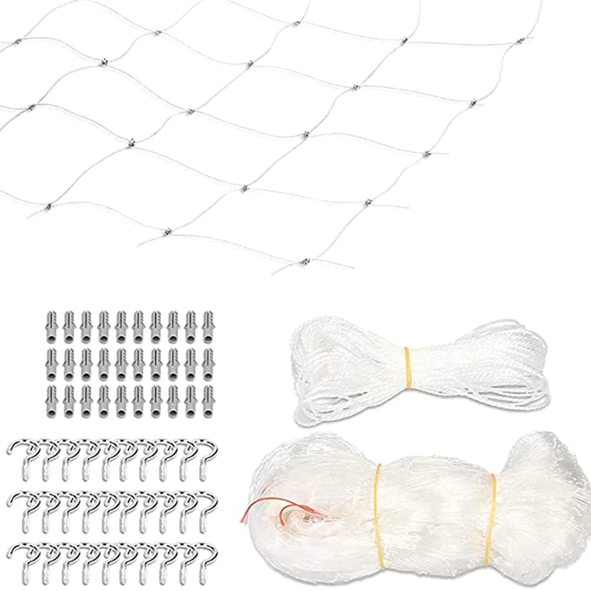 Sarini Protezioni Reti per Gatti 6 X 3 M Protezioni in Filo di Nylon di plastica Reti anticaduta di Sicurezza per Gatti?; Animali Domestici per Proteggere Le finestre del Balcone