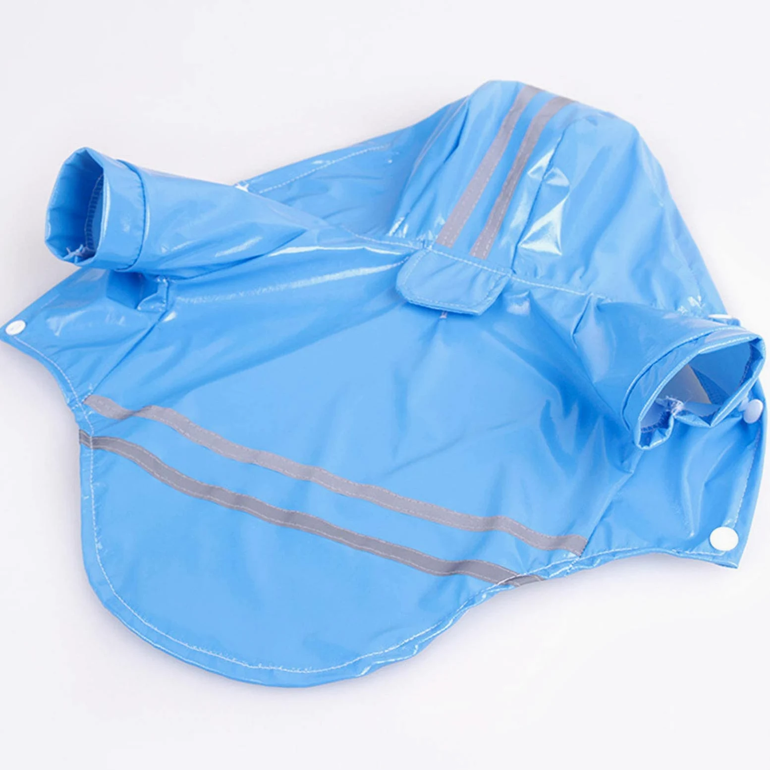 Impermeabile per cani, cappotto per cani da compagnia alto impermeabile e traspirante con cappuccio, impermeabile leggero con catarifrangenti cani di piccola e media taglia (blu,) (Blue L (Pack of 1))
