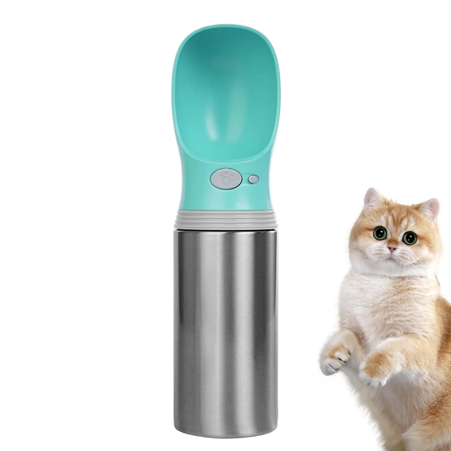 Borraccia canina Contenitore Isolato In Acciaio Inossidabile A Prova Di | per cibo e acqua da cuccioli da esterno 400ml per cani piccoli, e grandi: passeggio, jogging, trekking, campeggio