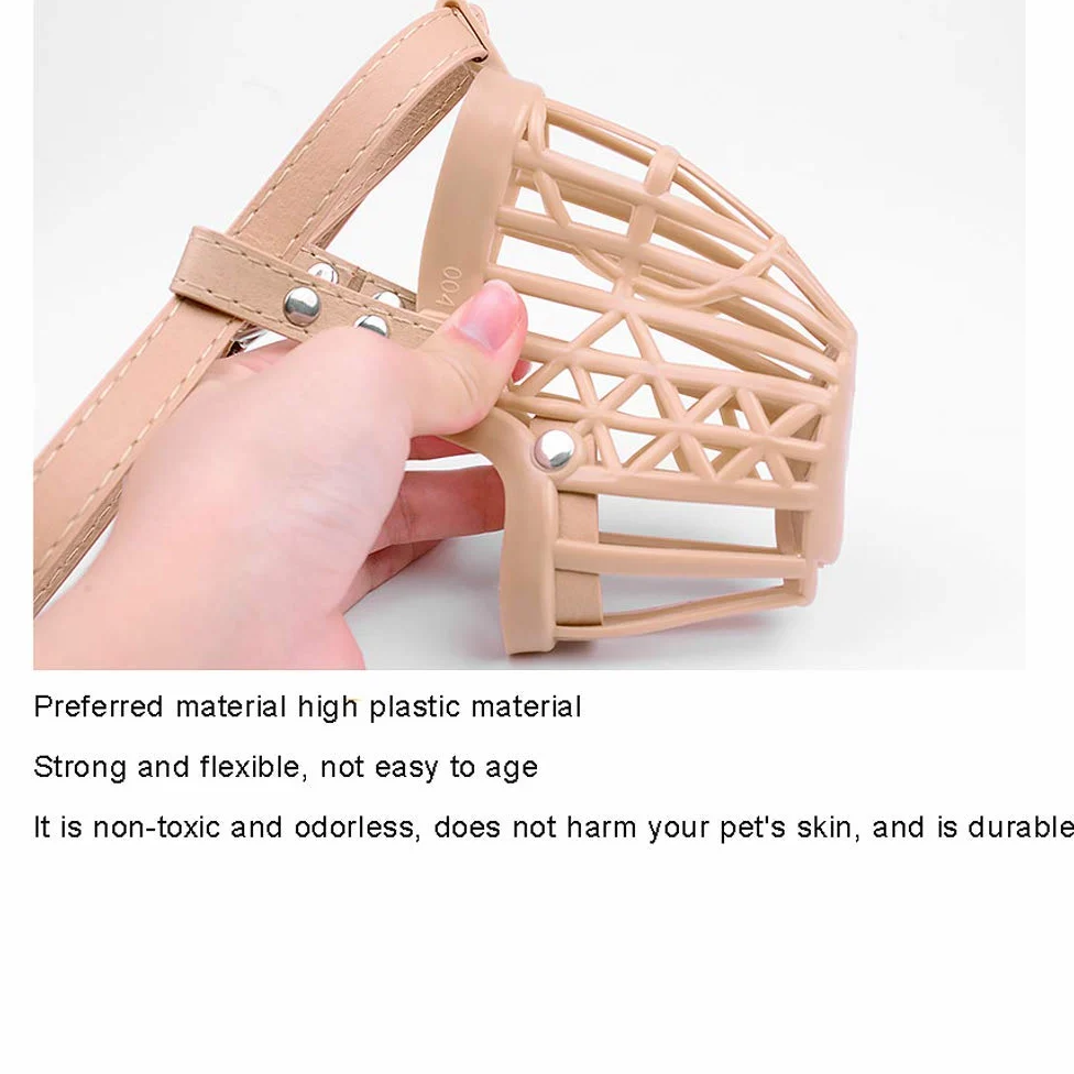 Museruola Silicone Traspirante Regolabile Anti-Morso Abbaio(XXL)