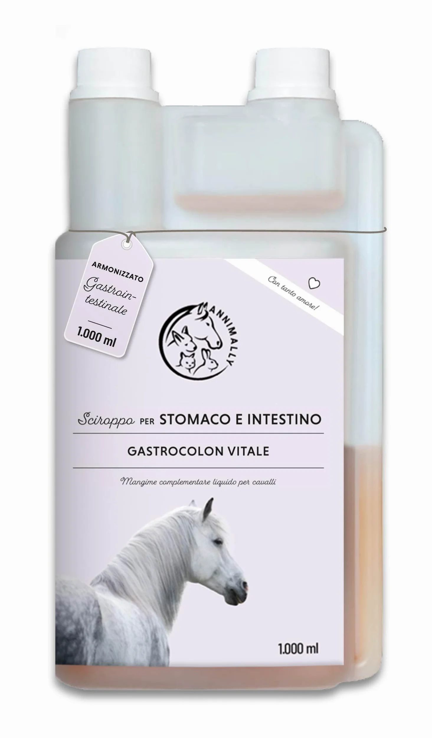 Liquido Gastro Intestinale per cavalli 1000 ml - Gastro Colon Vital per supportare la digestione, ad esempio in caso di diarrea - Erbe naturali per lo stomaco dei cavalli