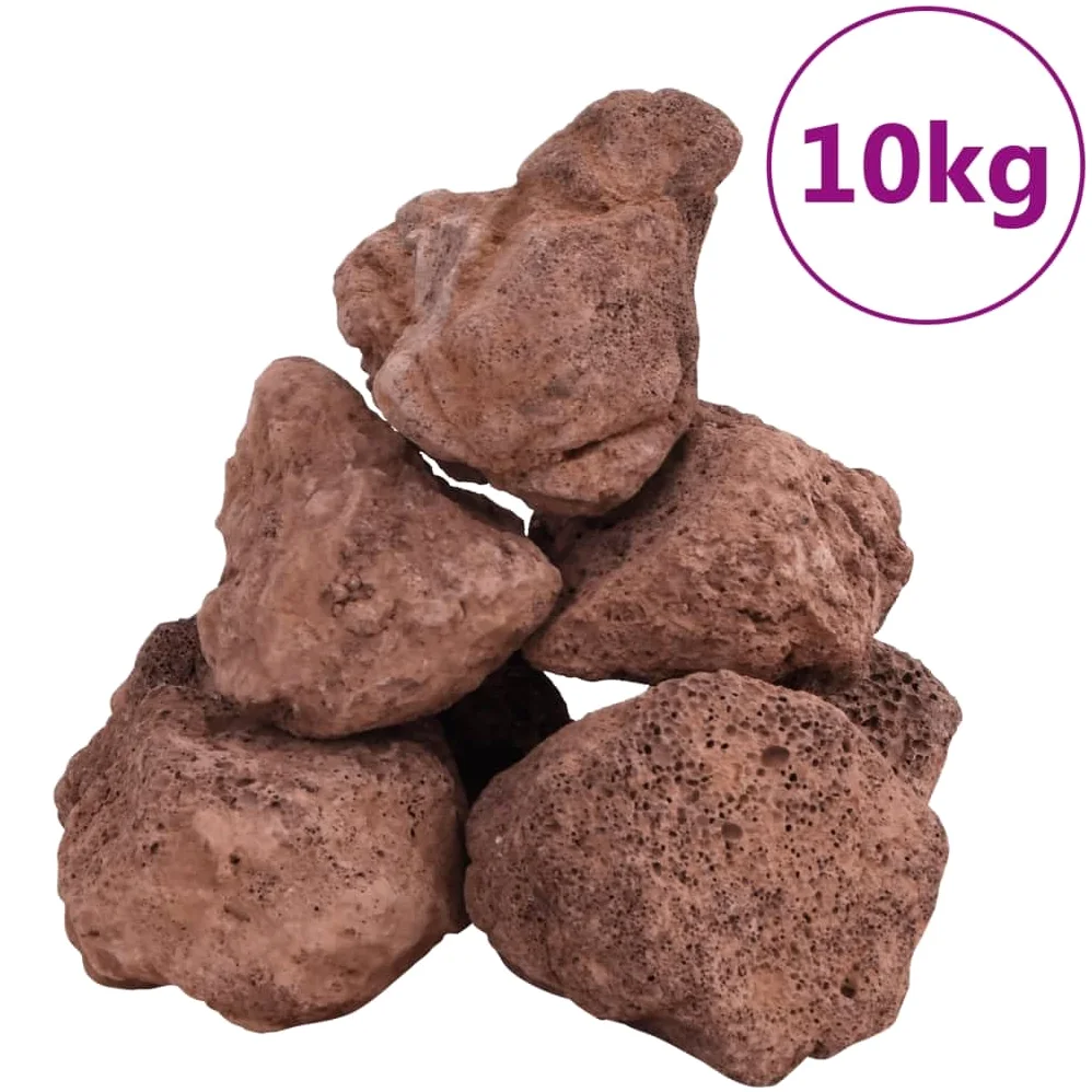 Homgoday Rocce vulcaniche 10 kg rosso 10 – 30 cm, pietra decorativa per acquario, roccia vulcanica, roccia paesaggistica, filtri per acquario, laghetto, griglie a gas, pietre per barbecue e diffusore