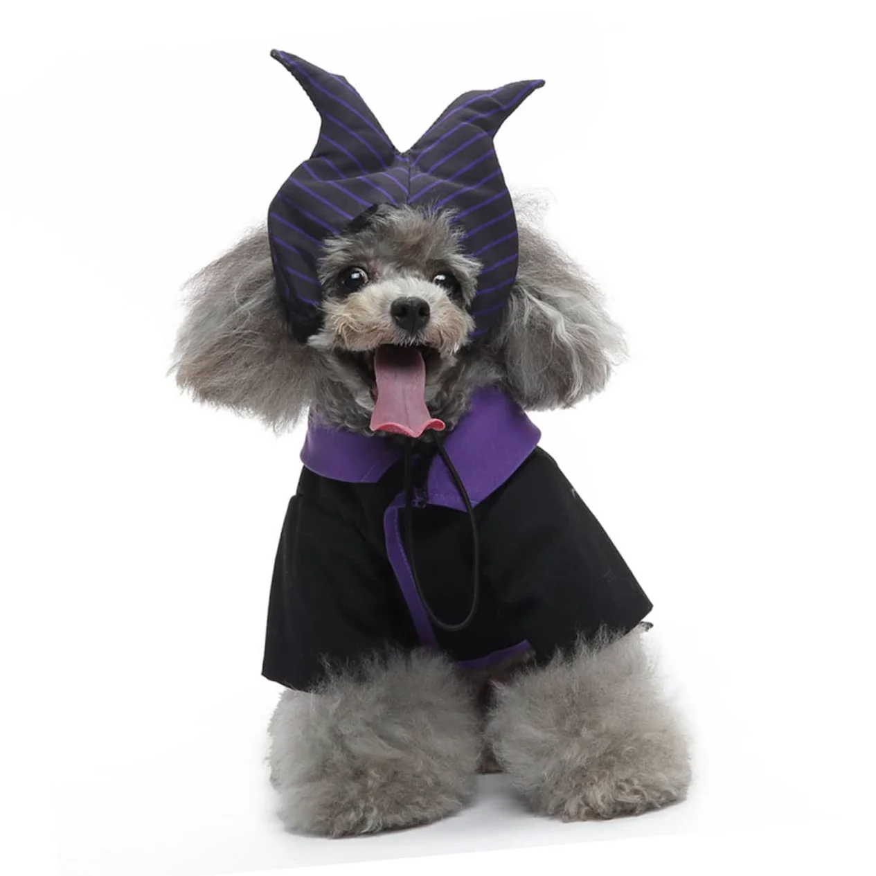 Mipcase 2sets Costume Per Cani Con Elementi Da Strega Abbigliamento Cosplay Per Feste Di Halloween Veste Divertente e Unica Per Cani e Gatti Materiale Traspirante e Confortevole