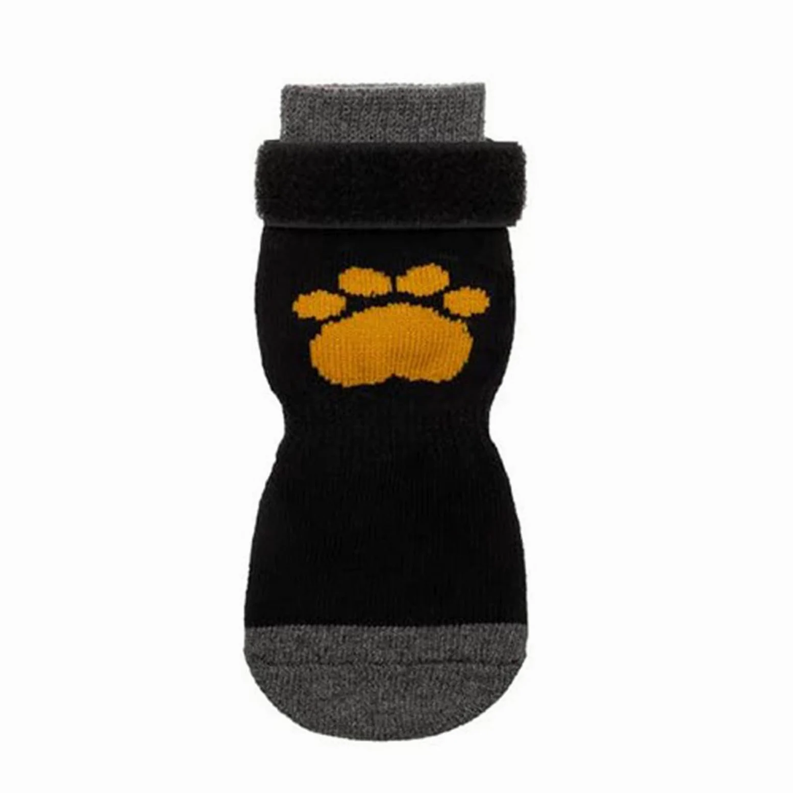 Calzini Antiscivolo per Cani con Cinghie Regolabili Protezioni per Zampe di Cane con Impugnature per Evitare Che Le Scarpe del Cane Lecchino O Scivolino,Nero,L