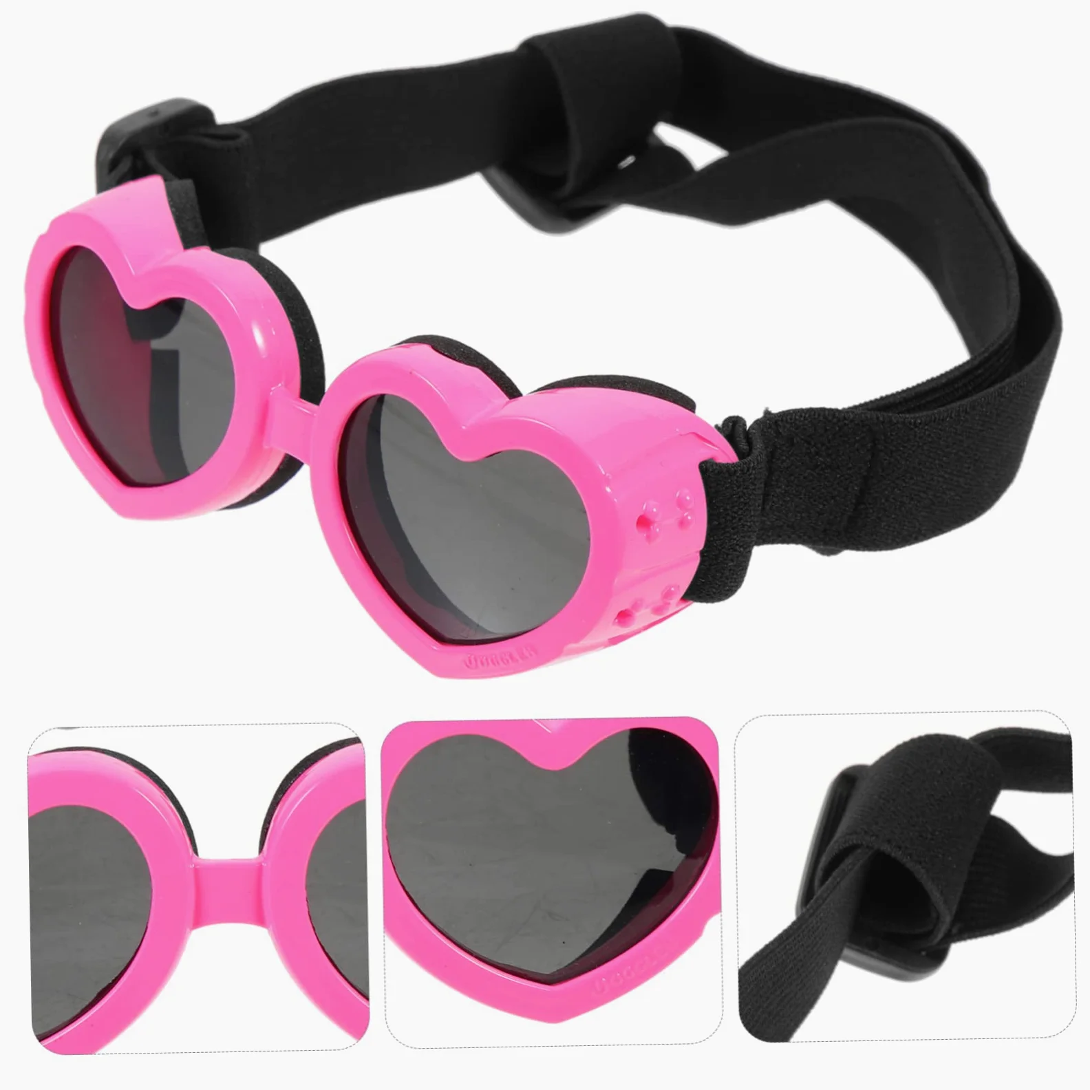 BESPORTBLE 4 Pz Occhiali Per Animali Domestici Pieghevole Cagnolino Occhiali Protettivi Da Sole Pieghevoli Per Cani a Cuore Da Sole Uv Pc Impermeabile Rosa