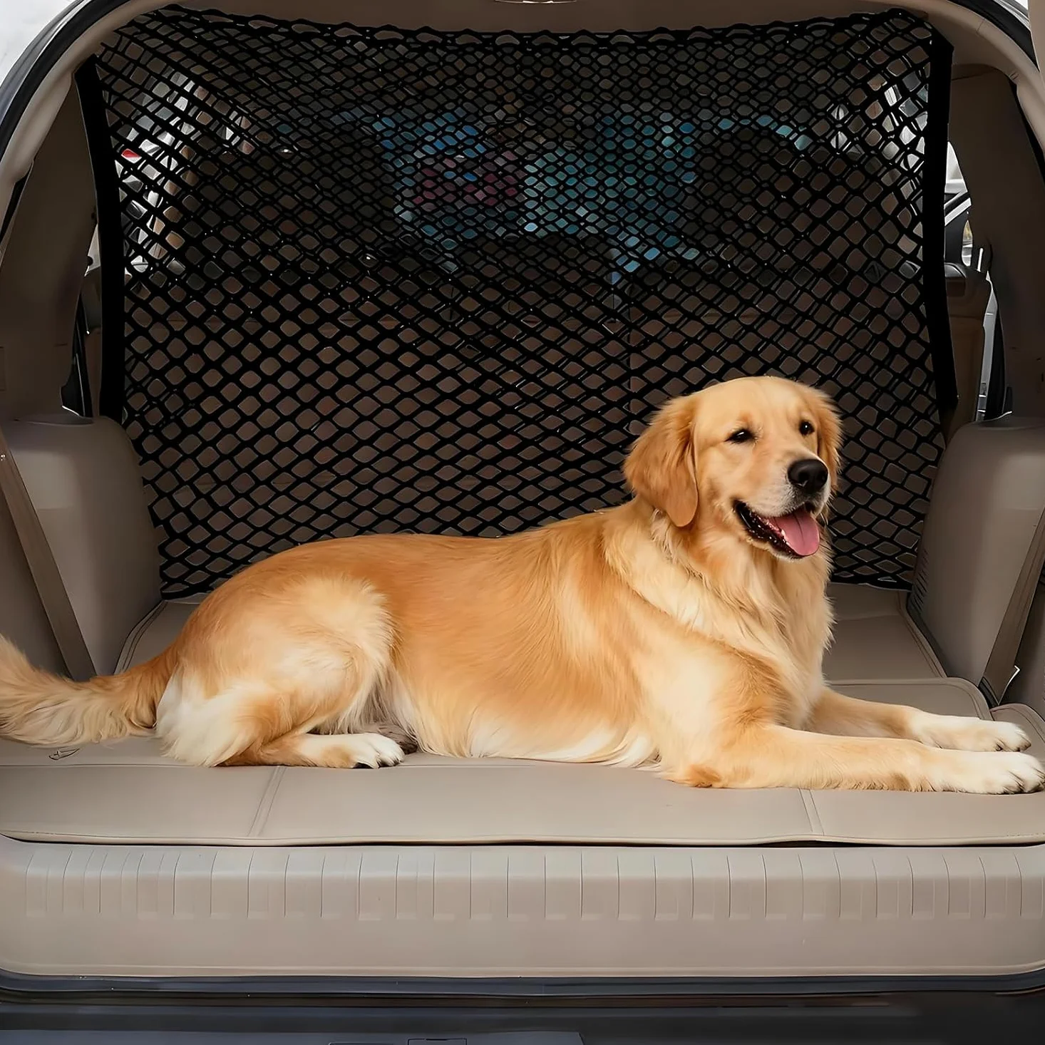 Barriera Rete Auto per Cane per Dodge Durango/Nitro/Journey/Caliber/Caravan/Colt/Shadow/Magnum, Pet Auto Barriera per Cani, Animali Doppio Strato, Griglia di Protezione per Auto per SUV E Camion