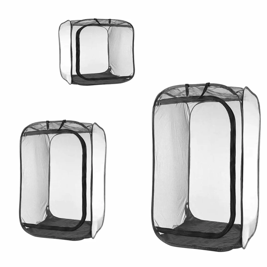 Gabbia di Farfalla Pieghevole, Insetto di Bastone 1.8x11.8x11.8 Pollice Trasparente Con Cerniera E Maniglia, Habitat Portatile Per Ciniglia e Farfalla