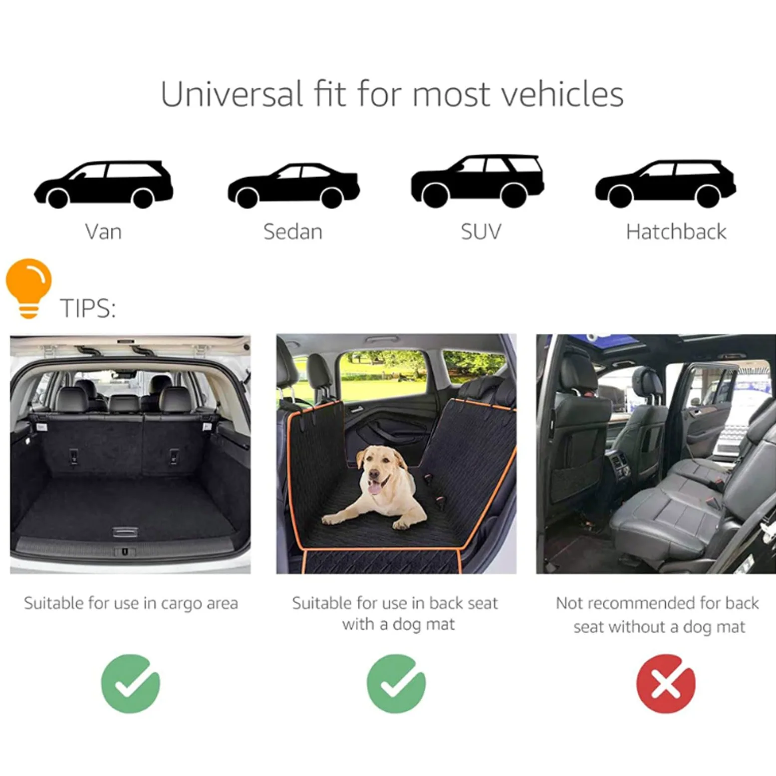 Generic Barriera per Auto Regolabile per Cani Neri per SUV, Camion, Design a Rete Ad Alta densità, Divisore per Bagagliaio per Animali Domestici, Adatta per Viaggi e Gite in Campeggio